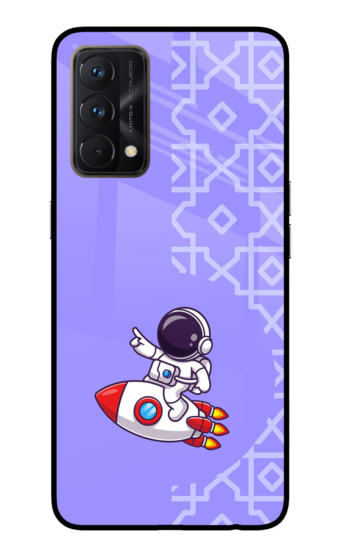 Cute Astronaut Realme GT Master Edition Back Cover - Cute Astronaut Realme GT Master Edition Glass Case Back Cover by Casekaro Cute Astronaut Realme GT Master Edition Glass Case Back Cover by Casekaro