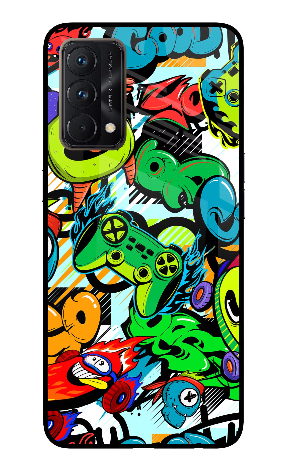 Game Doodle Realme GT Master Edition Glass Case - Game Doodle Realme GT Master Edition Glass Case Game Doodle Realme GT Master Edition Glass Case