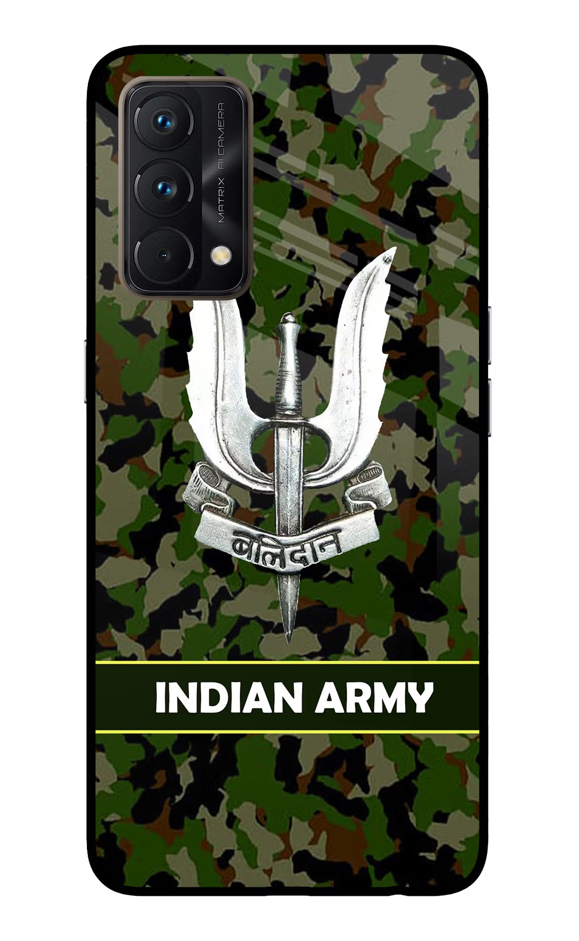 Balidan Indian Logo Realme GT Master Edition Back Cover - Balidan Indian Logo Realme GT Master Edition Glass Case Back Cover by Casekaro Balidan Indian Logo Realme GT Master Edition Glass Case Back Cover by Casekaro