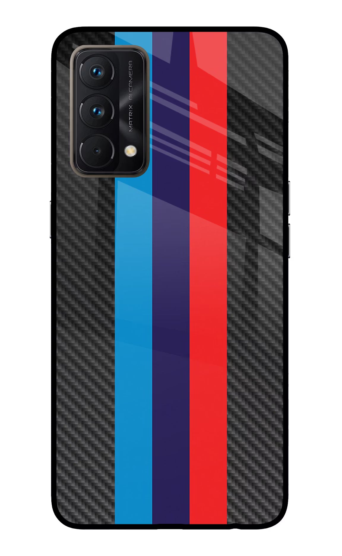 BMW Stripes Pattern Realme GT Master Edition Back Cover - BMW Stripes Pattern Realme GT Master Edition Glass Case Back Cover by Casekaro BMW Stripes Pattern Realme GT Master Edition Glass Case Back Cover by Casekaro