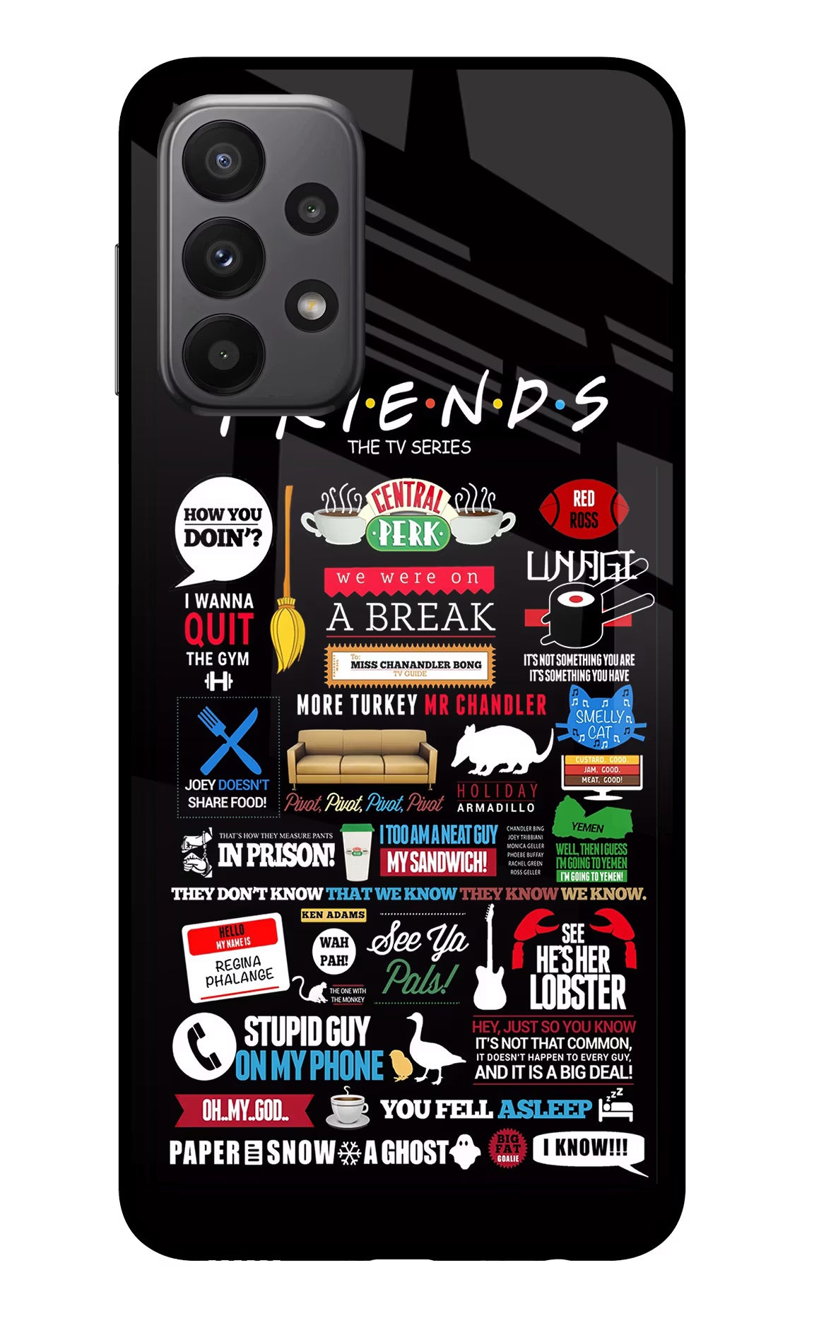 FRIENDS Samsung A23 Glass Case - FRIENDS Samsung A23 Glass Case FRIENDS Samsung A23 Glass Case