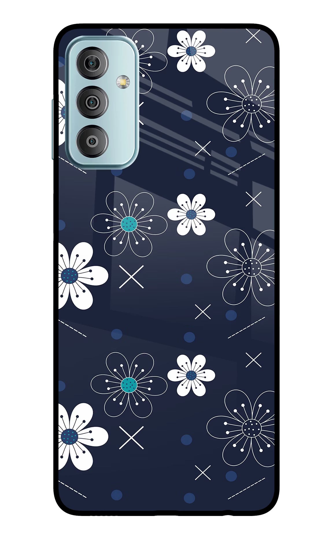 Flowers Samsung F23 5G Glass Case - Flowers Samsung F23 5G Glass Case Flowers Samsung F23 5G Glass Case