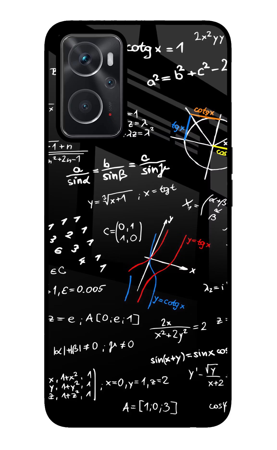 Mathematics Formula Oppo K10 4G Back Cover - Mathematics Formula Oppo K10 4G Glass Case Back Cover by Casekaro Mathematics Formula Oppo K10 4G Glass Case Back Cover by Casekaro
