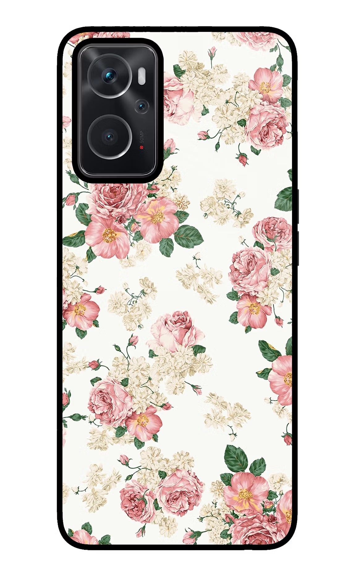 Flowers Oppo K10 4G Glass Case - Flowers Oppo K10 4G Glass Case Flowers Oppo K10 4G Glass Case