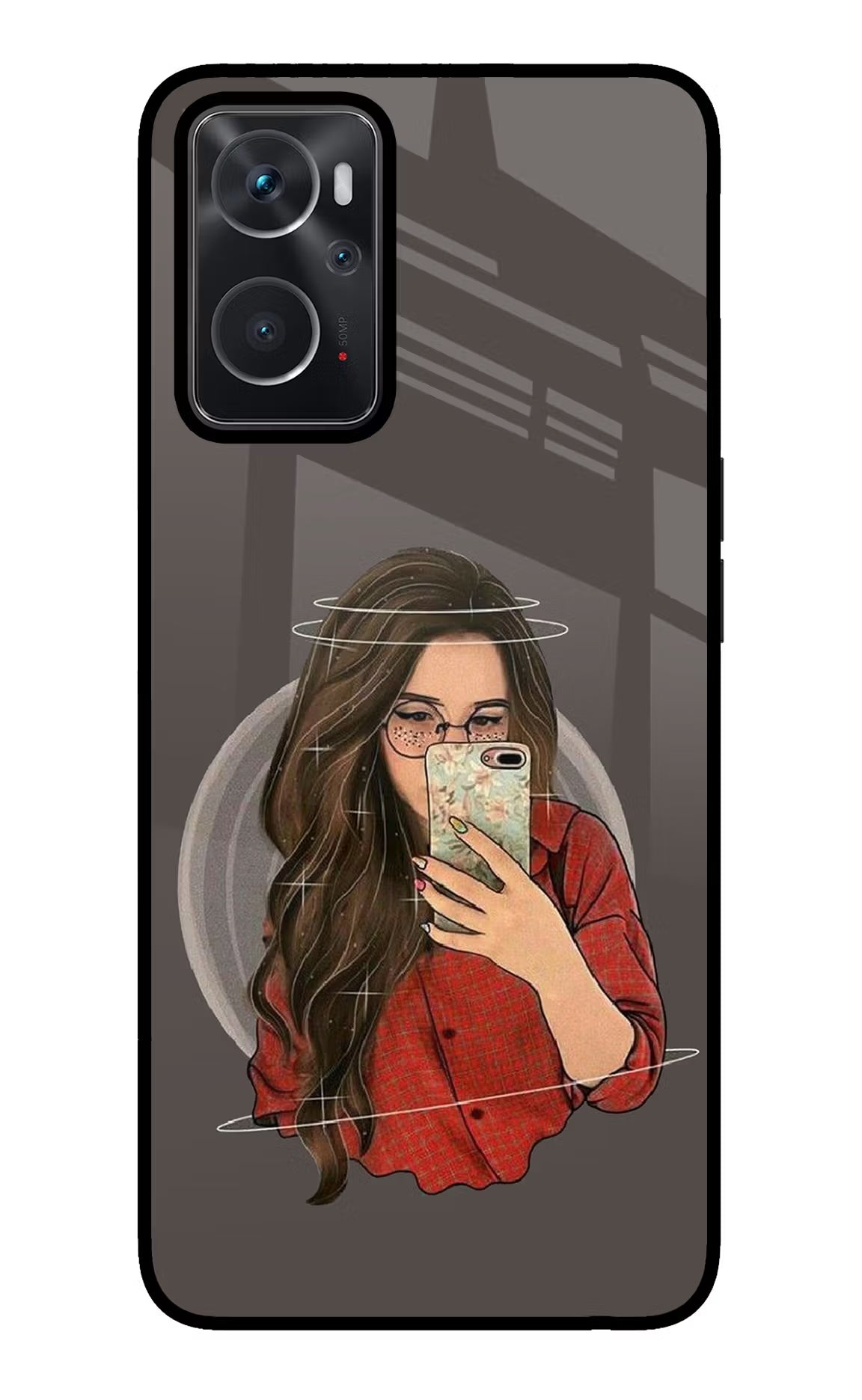 Selfie Queen Oppo K10 4G Back Cover - Selfie Queen Oppo K10 4G Glass Case Back Cover by Casekaro Selfie Queen Oppo K10 4G Glass Case Back Cover by Casekaro