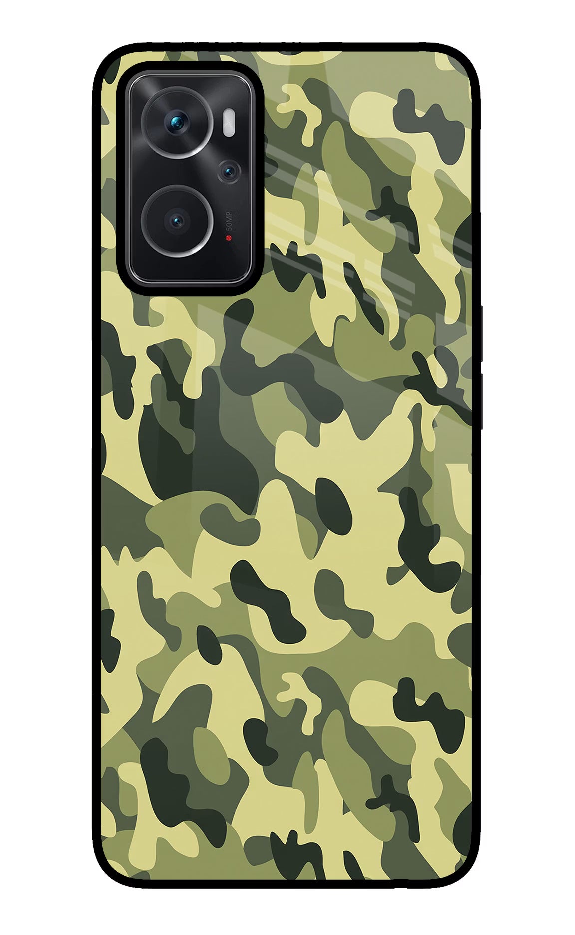 Camouflage Oppo K10 4G Glass Case - Camouflage Oppo K10 4G Glass Case Camouflage Oppo K10 4G Glass Case