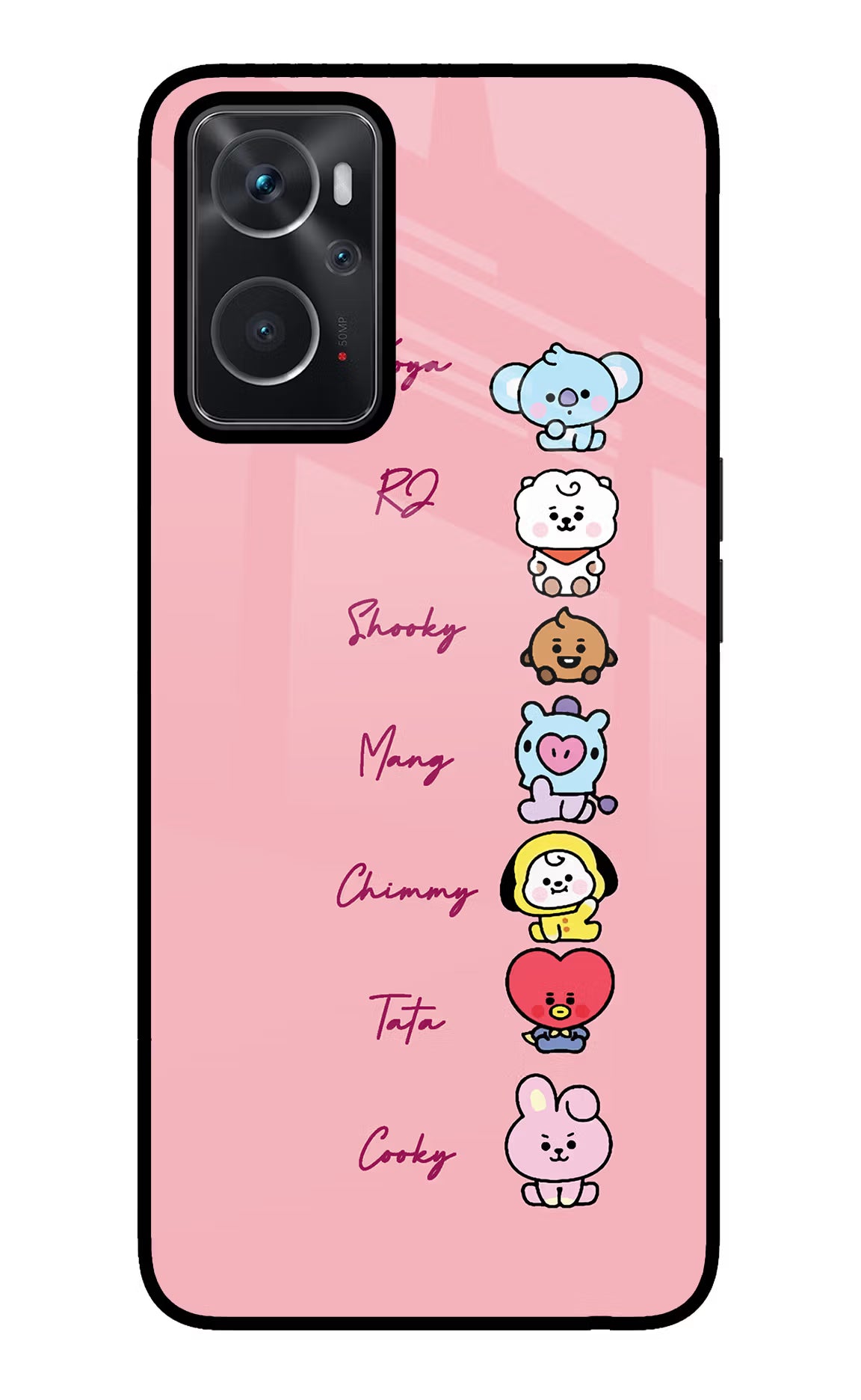 BTS names Oppo K10 4G Back Cover - BTS names Oppo K10 4G Glass Case Back Cover by Casekaro BTS names Oppo K10 4G Glass Case Back Cover by Casekaro