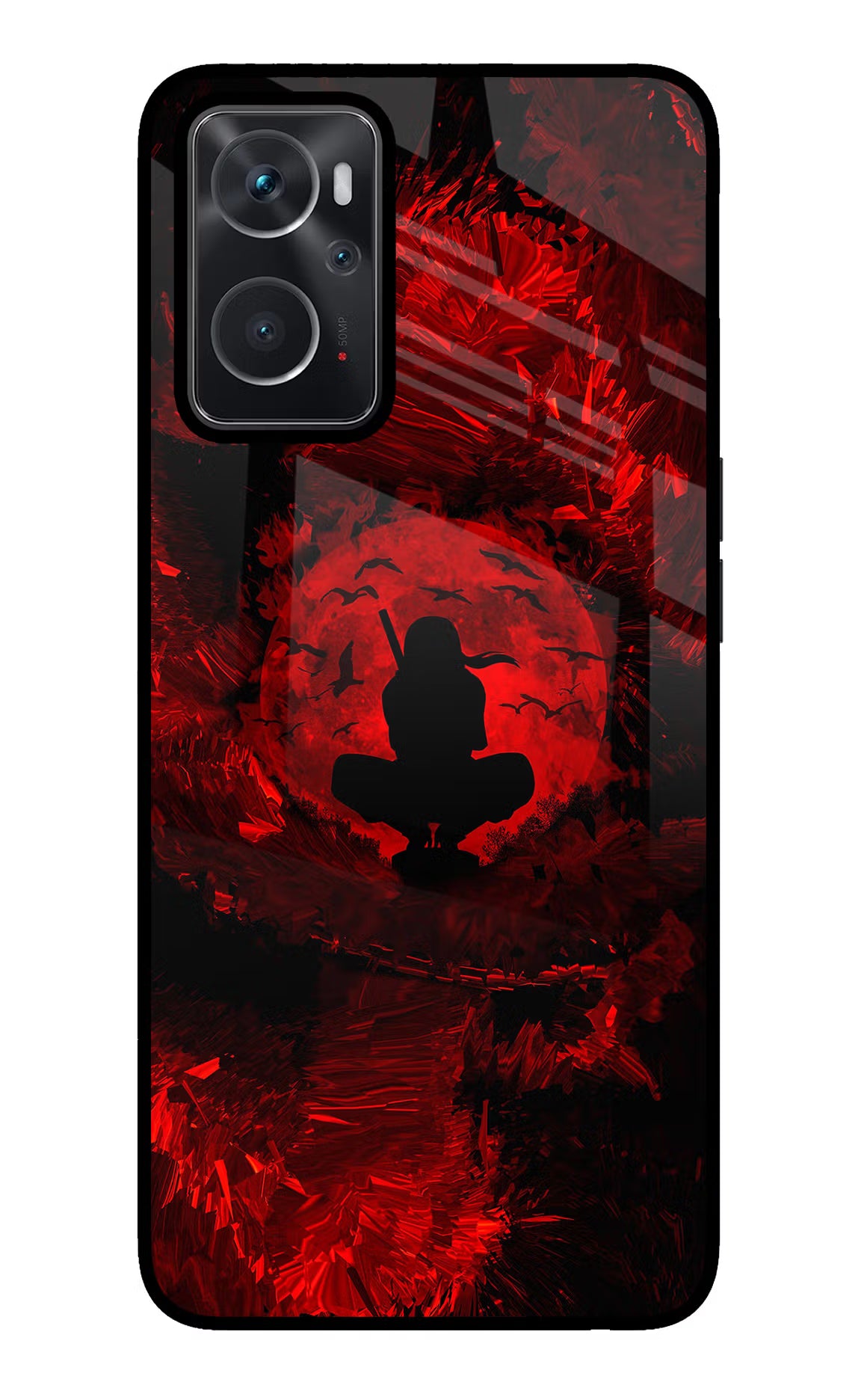 Itachi Uchiha Oppo K10 4G Back Cover - Itachi Uchiha Oppo K10 4G Glass Case Back Cover by Casekaro Itachi Uchiha Oppo K10 4G Glass Case Back Cover by Casekaro
