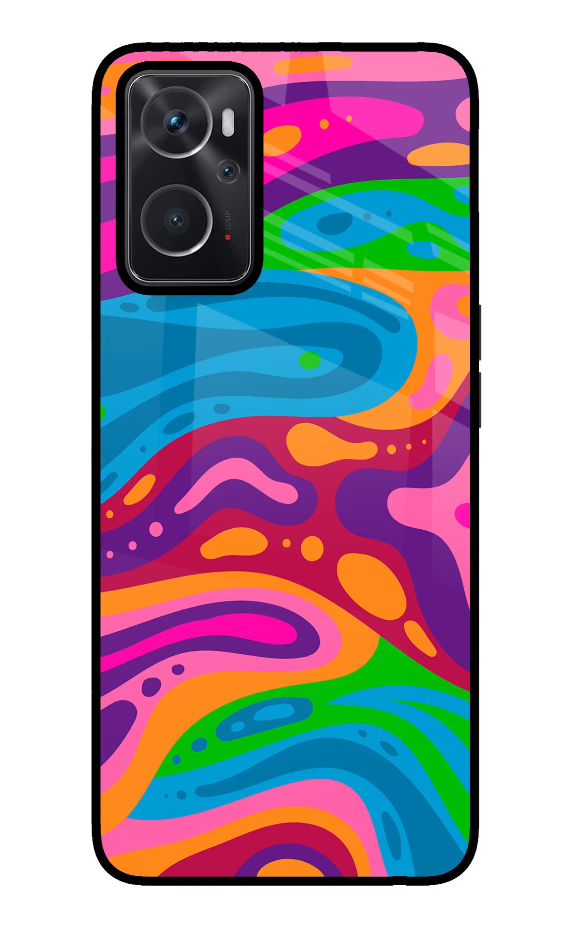 Trippy Pattern Oppo K10 4G Glass Case - Trippy Pattern Oppo K10 4G Glass Case Trippy Pattern Oppo K10 4G Glass Case