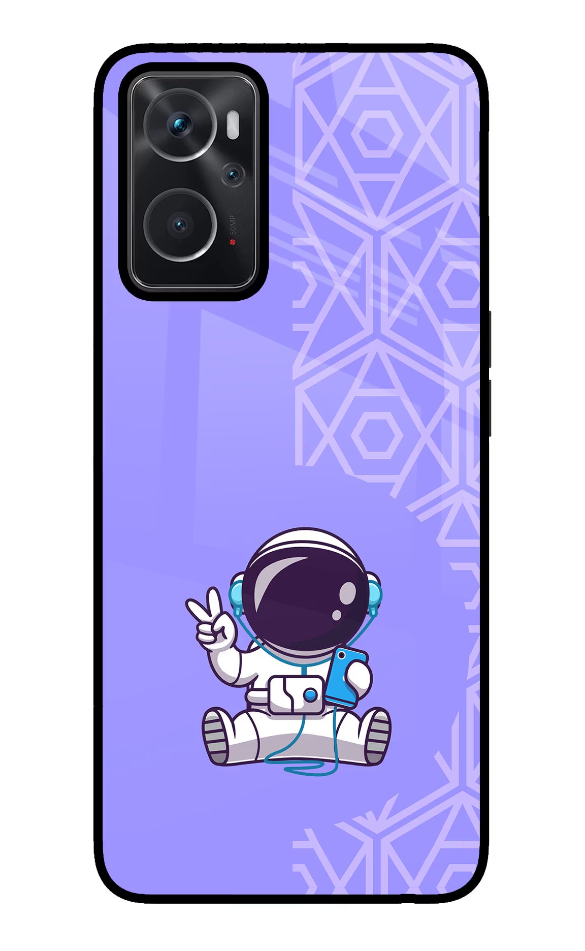Cute Astronaut Chilling Oppo K10 4G Back Cover - Cute Astronaut Chilling Oppo K10 4G Glass Case Back Cover by Casekaro Cute Astronaut Chilling Oppo K10 4G Glass Case Back Cover by Casekaro