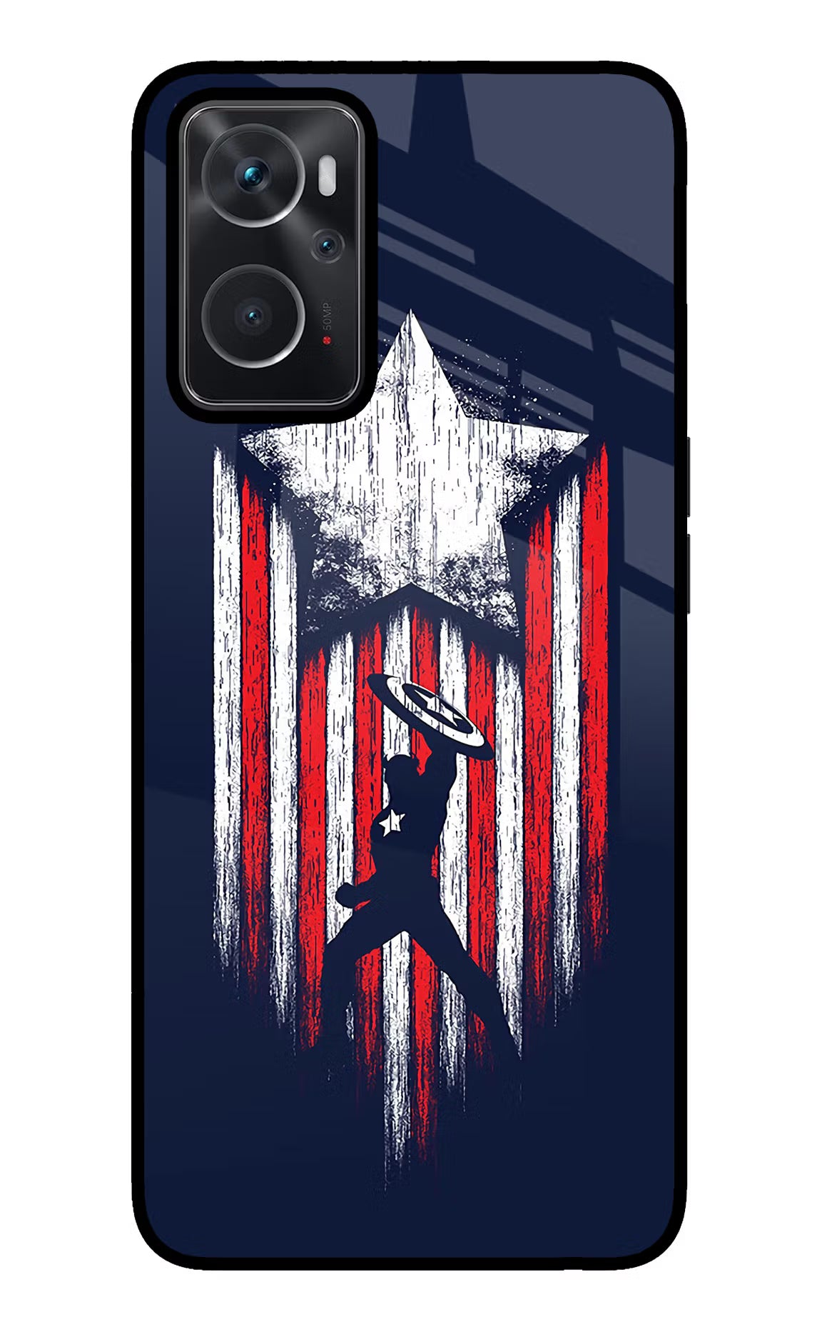 Captain America Marvel Art Oppo K10 4G Back Cover - Captain America Marvel Art Oppo K10 4G Glass Case Back Cover by Casekaro Captain America Marvel Art Oppo K10 4G Glass Case Back Cover by Casekaro