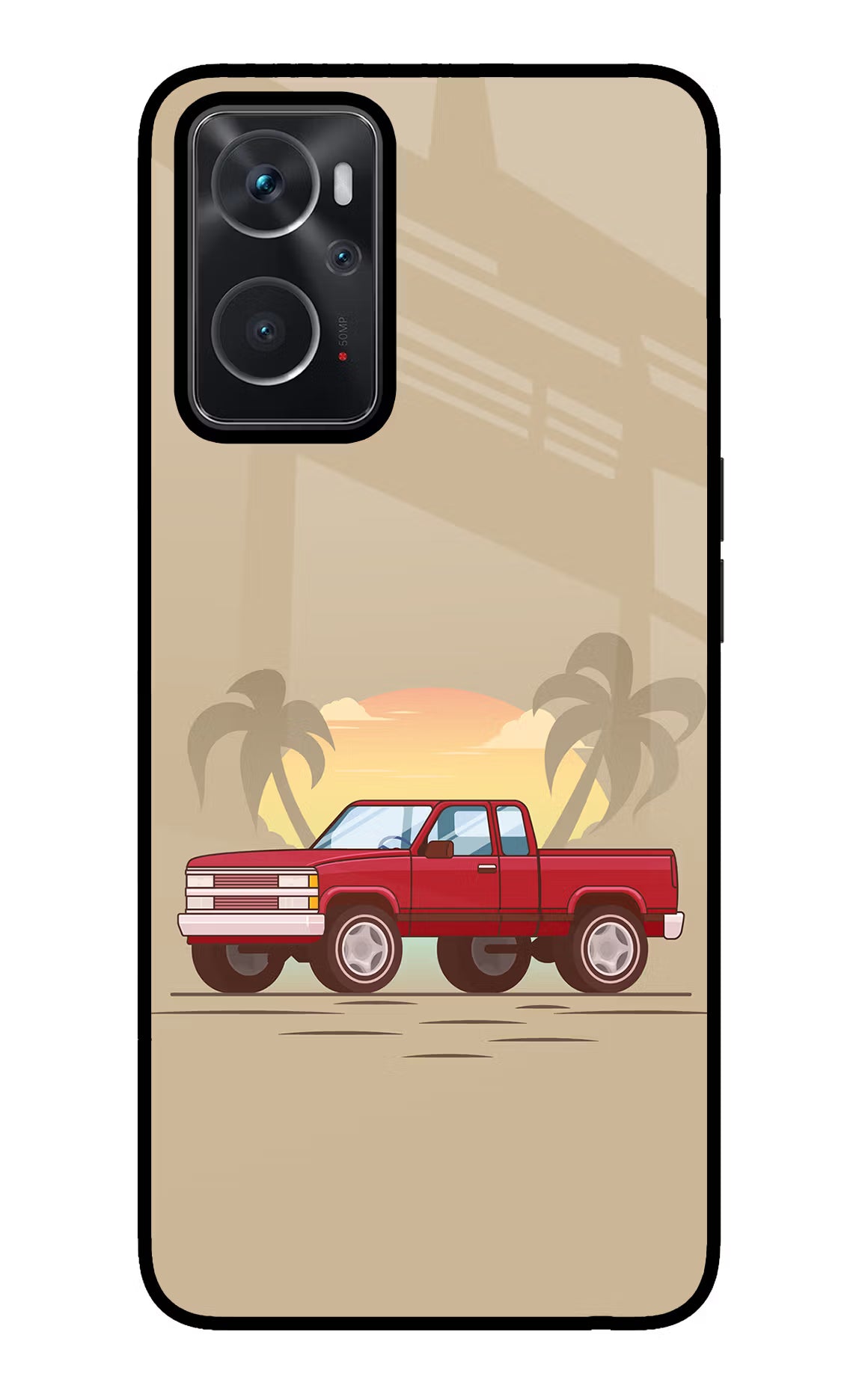 Desert Classic Drive Oppo K10 4G Back Cover - Desert Classic Drive Oppo K10 4G Glass Case Back Cover by Casekaro Desert Classic Drive Oppo K10 4G Glass Case Back Cover by Casekaro