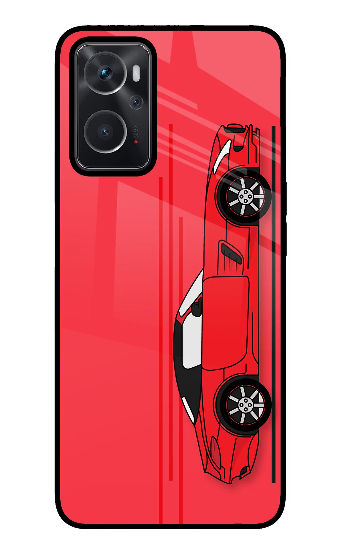 Red Velocity Oppo K10 4G Glass Case - Red Velocity Oppo K10 4G Glass Case Red Velocity Oppo K10 4G Glass Case