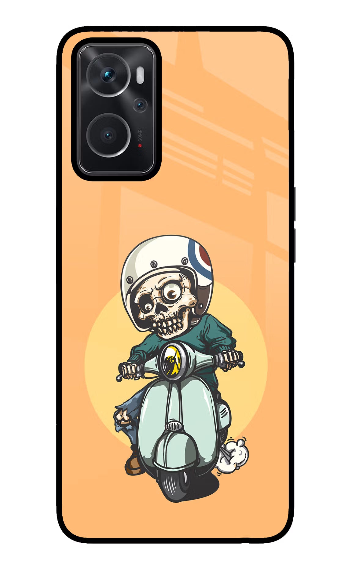 Undead Biker Oppo K10 4G Glass Case - Undead Biker Oppo K10 4G Glass Case Undead Biker Oppo K10 4G Glass Case