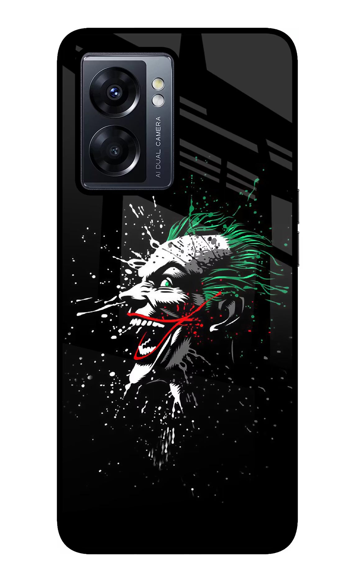 Joker Oppo K10 5G Back Cover - Joker Oppo K10 5G Glass Case Back Cover by Casekaro Joker Oppo K10 5G Glass Case Back Cover by Casekaro