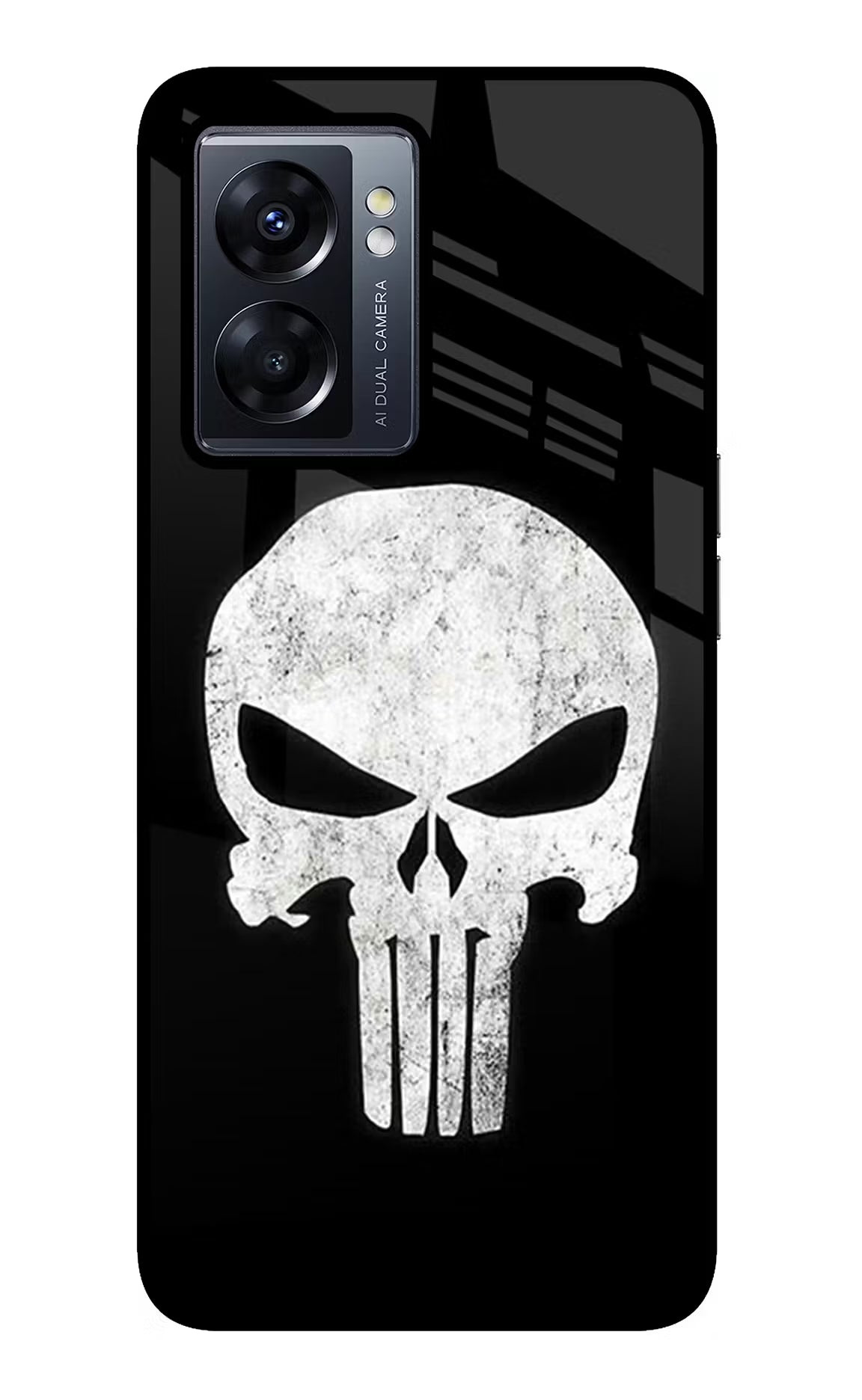 Punisher Skull Oppo K10 5G Back Cover - Punisher Skull Oppo K10 5G Glass Case Back Cover by Casekaro Punisher Skull Oppo K10 5G Glass Case Back Cover by Casekaro