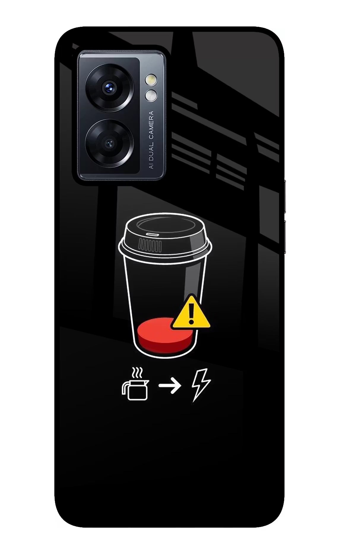 Coffee Oppo K10 5G Glass Case - Coffee Oppo K10 5G Glass Case Coffee Oppo K10 5G Glass Case
