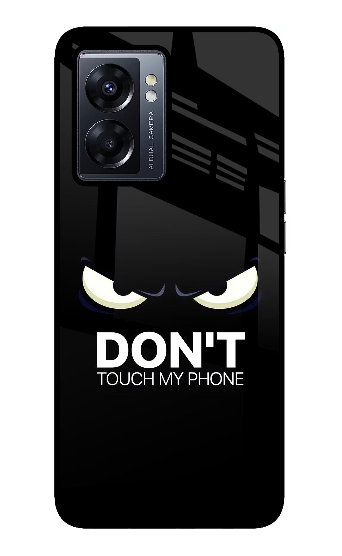 Don'T Touch My Phone Oppo K10 5G Back Cover - Don'T Touch My Phone Oppo K10 5G Glass Case Back Cover by Casekaro Don'T Touch My Phone Oppo K10 5G Glass Case Back Cover by Casekaro