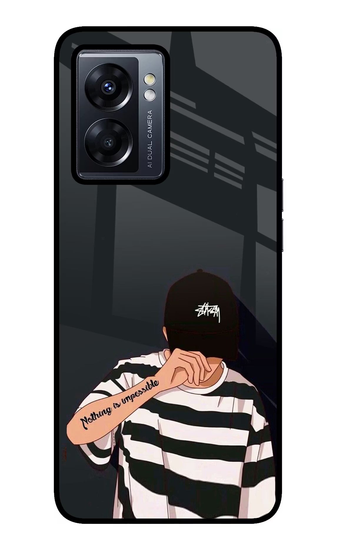 Aesthetic Boy Oppo K10 5G Back Cover - Aesthetic Boy Oppo K10 5G Glass Case Back Cover by Casekaro Aesthetic Boy Oppo K10 5G Glass Case Back Cover by Casekaro