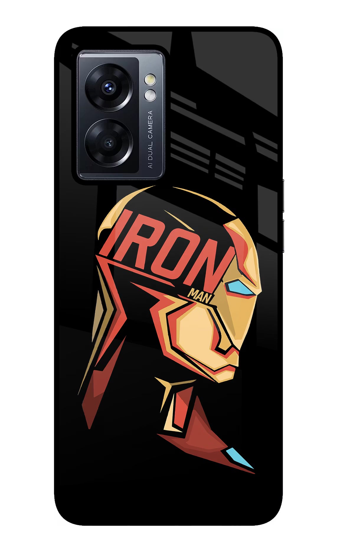 IronMan Oppo K10 5G Back Cover - IronMan Oppo K10 5G Glass Case Back Cover by Casekaro IronMan Oppo K10 5G Glass Case Back Cover by Casekaro