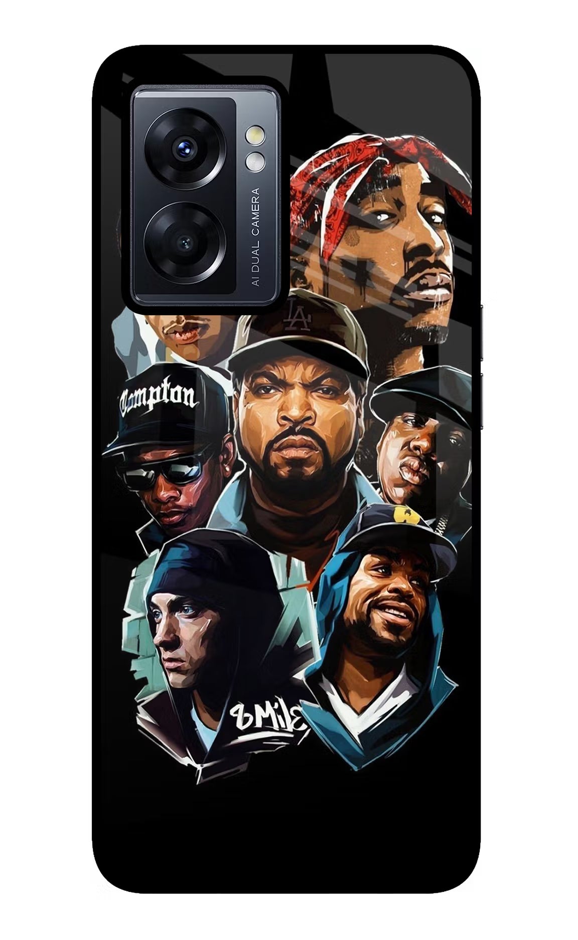 Rappers Oppo K10 5G Back Cover - Rappers Oppo K10 5G Glass Case Back Cover by Casekaro Rappers Oppo K10 5G Glass Case Back Cover by Casekaro