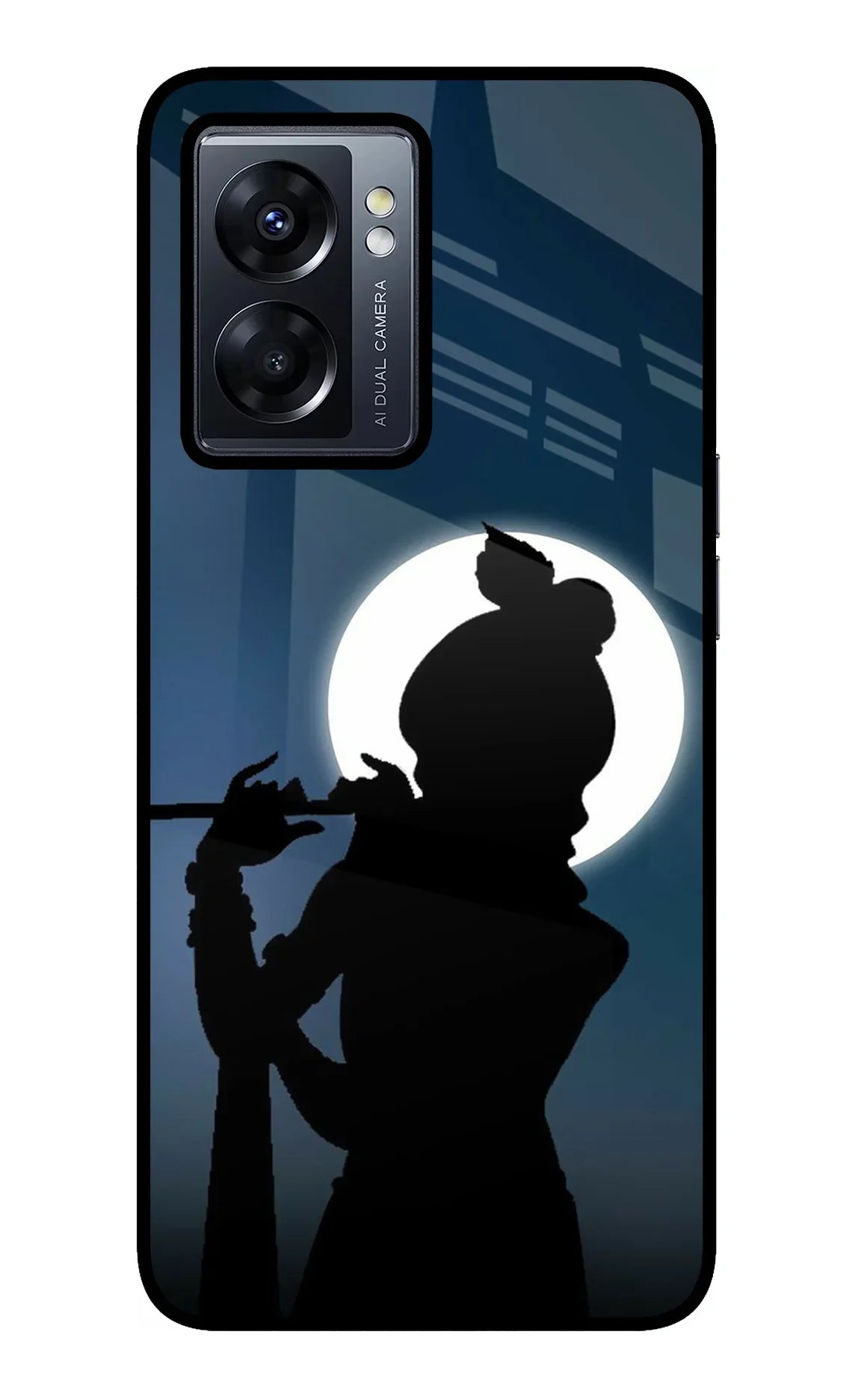 Shri Krishna Silhouette Oppo K10 5G Glass Case - Shri Krishna Silhouette Oppo K10 5G Glass Case Shri Krishna Silhouette Oppo K10 5G Glass Case