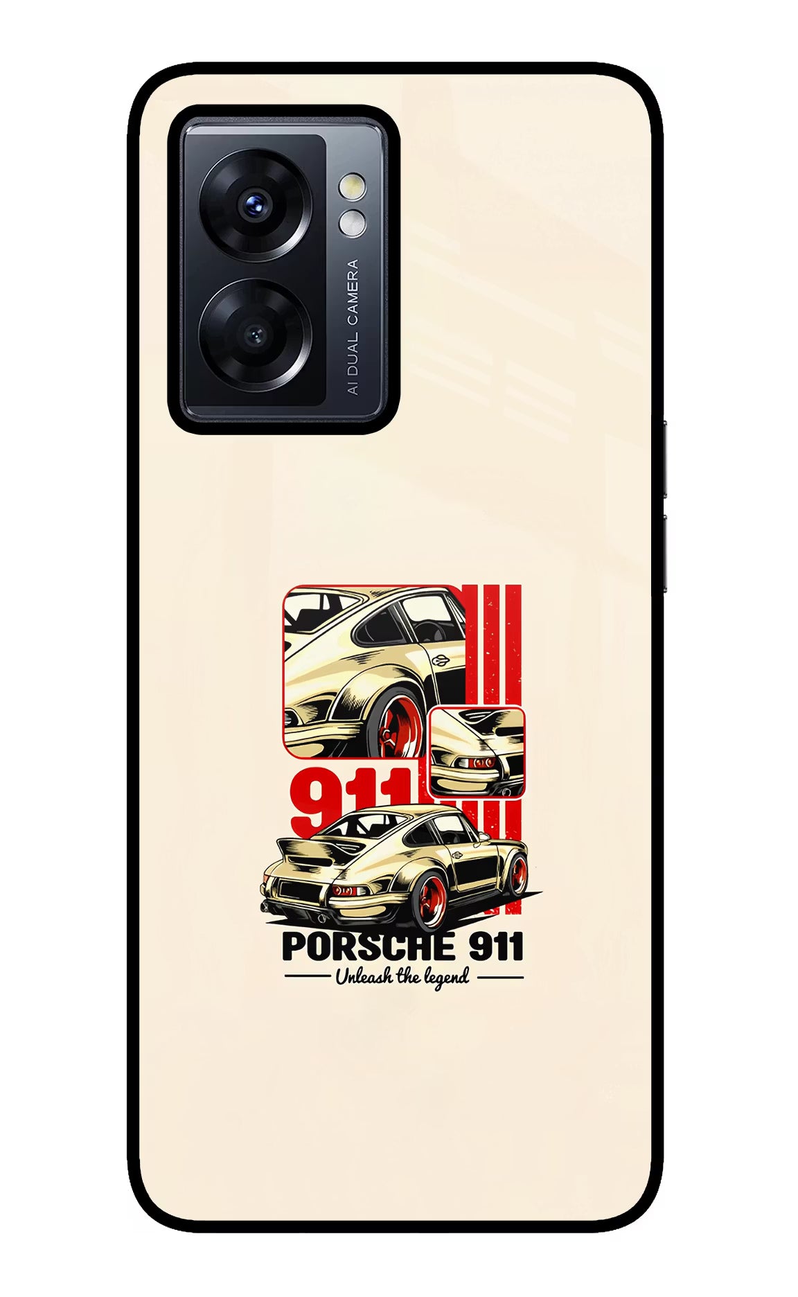 Classic Porsche 911 Oppo K10 5G Back Cover - Classic Porsche 911 Oppo K10 5G Glass Case Back Cover by Casekaro Classic Porsche 911 Oppo K10 5G Glass Case Back Cover by Casekaro