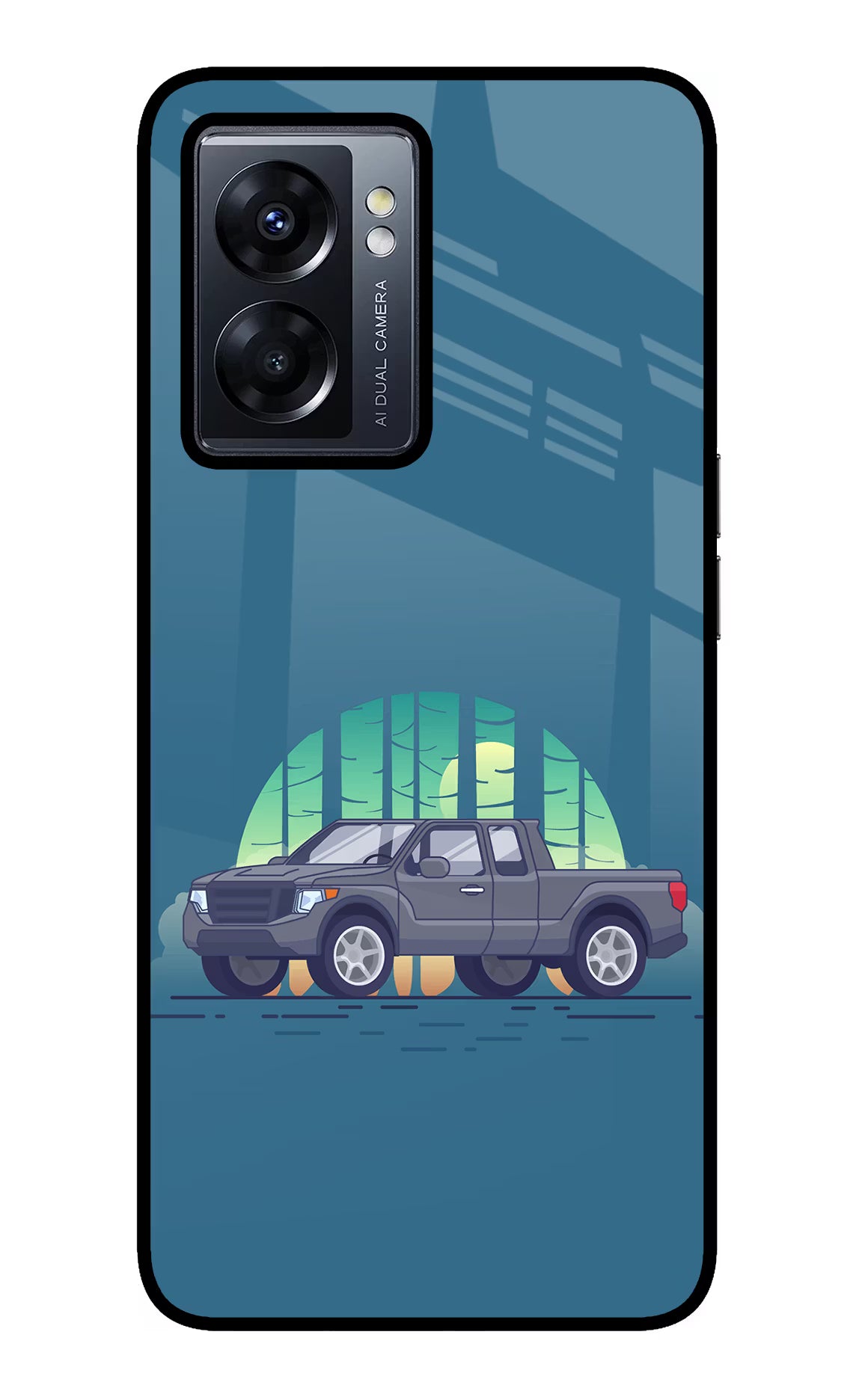 Retro Garage Vibe Oppo K10 5G Back Cover - Retro Garage Vibe Oppo K10 5G Glass Case Back Cover by Casekaro Retro Garage Vibe Oppo K10 5G Glass Case Back Cover by Casekaro