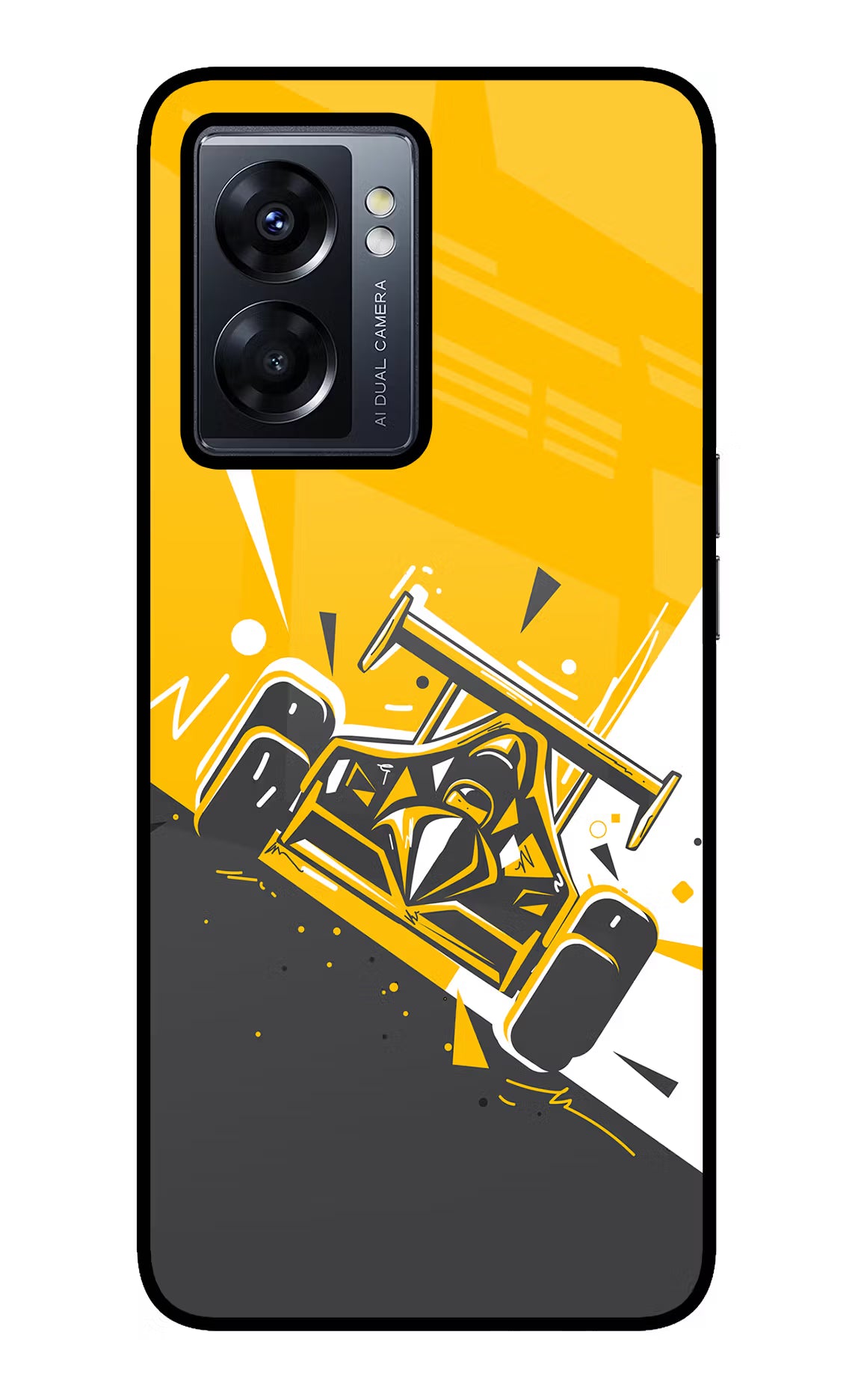 Track King Oppo K10 5G Back Cover - Track King Oppo K10 5G Glass Case Back Cover by Casekaro Track King Oppo K10 5G Glass Case Back Cover by Casekaro