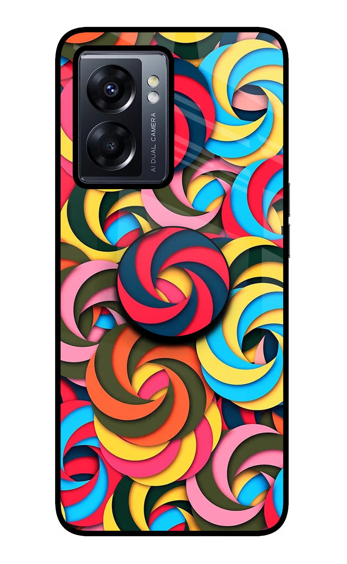 Spiral Pattern Oppo K10 5G Glass Case - Spiral Pattern Oppo K10 5G Glass Case Spiral Pattern Oppo K10 5G Glass Case