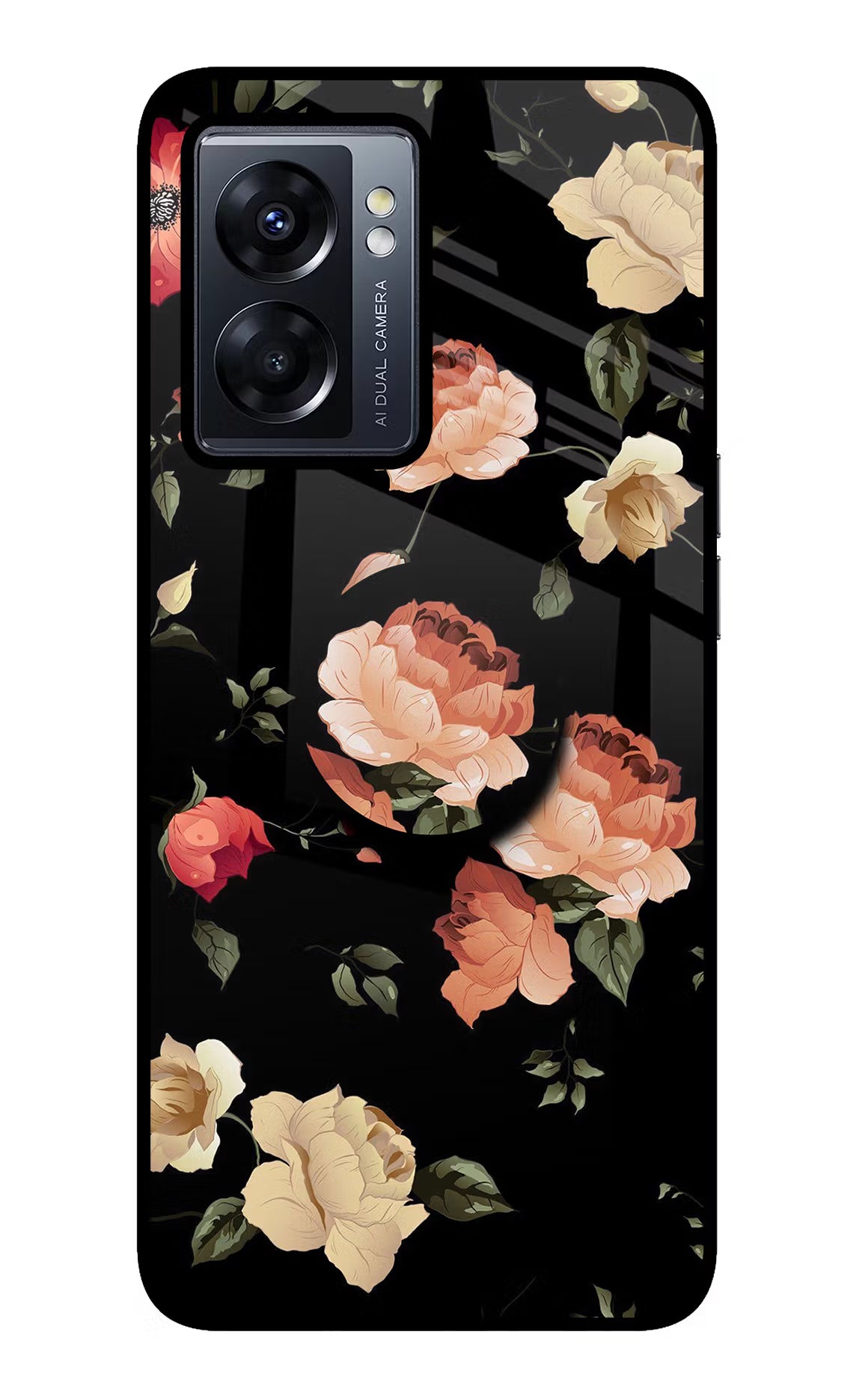 Flowers Oppo K10 5G Glass Case - Flowers Oppo K10 5G Glass Case Flowers Oppo K10 5G Glass Case