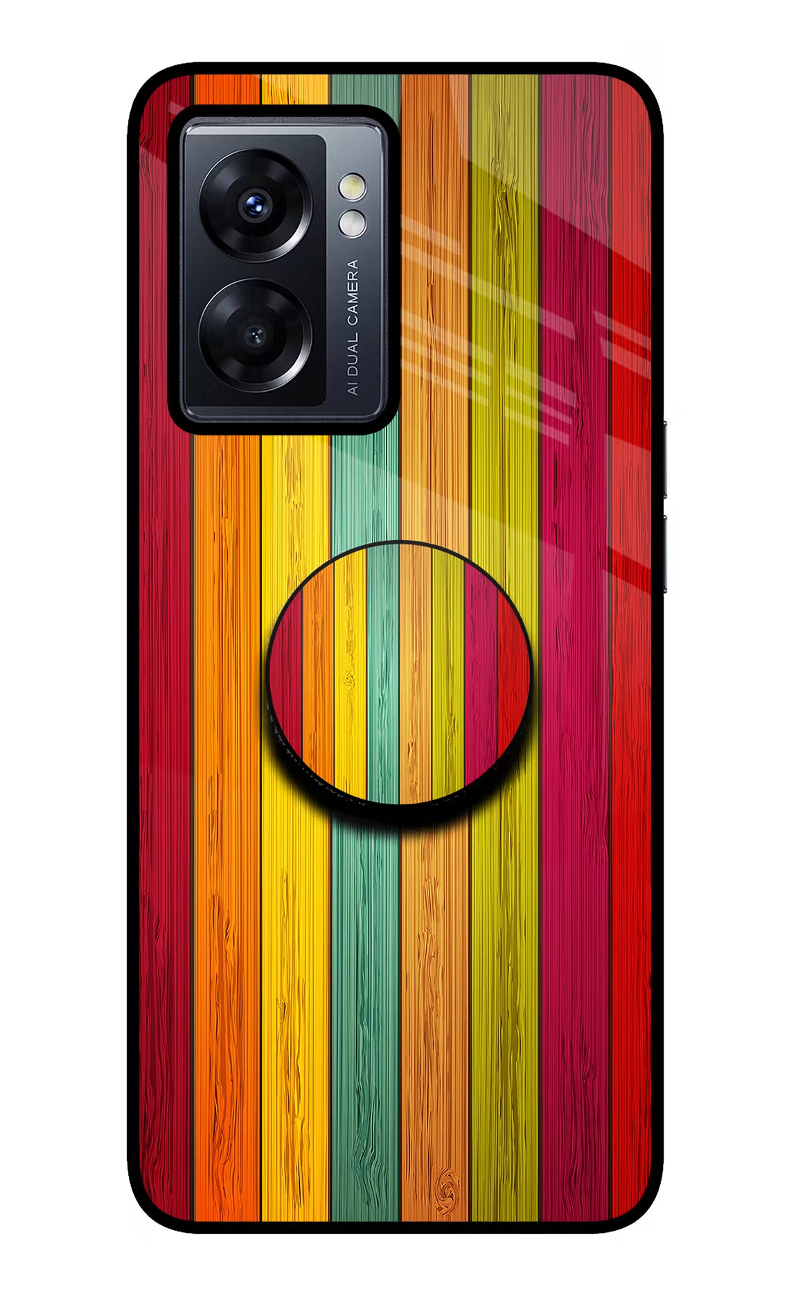 Multicolor Wooden Oppo K10 5G Pop Case - Multicolor Wooden Oppo K10 5G Pop Case by Casekaro Multicolor Wooden Oppo K10 5G Pop Case by Casekaro