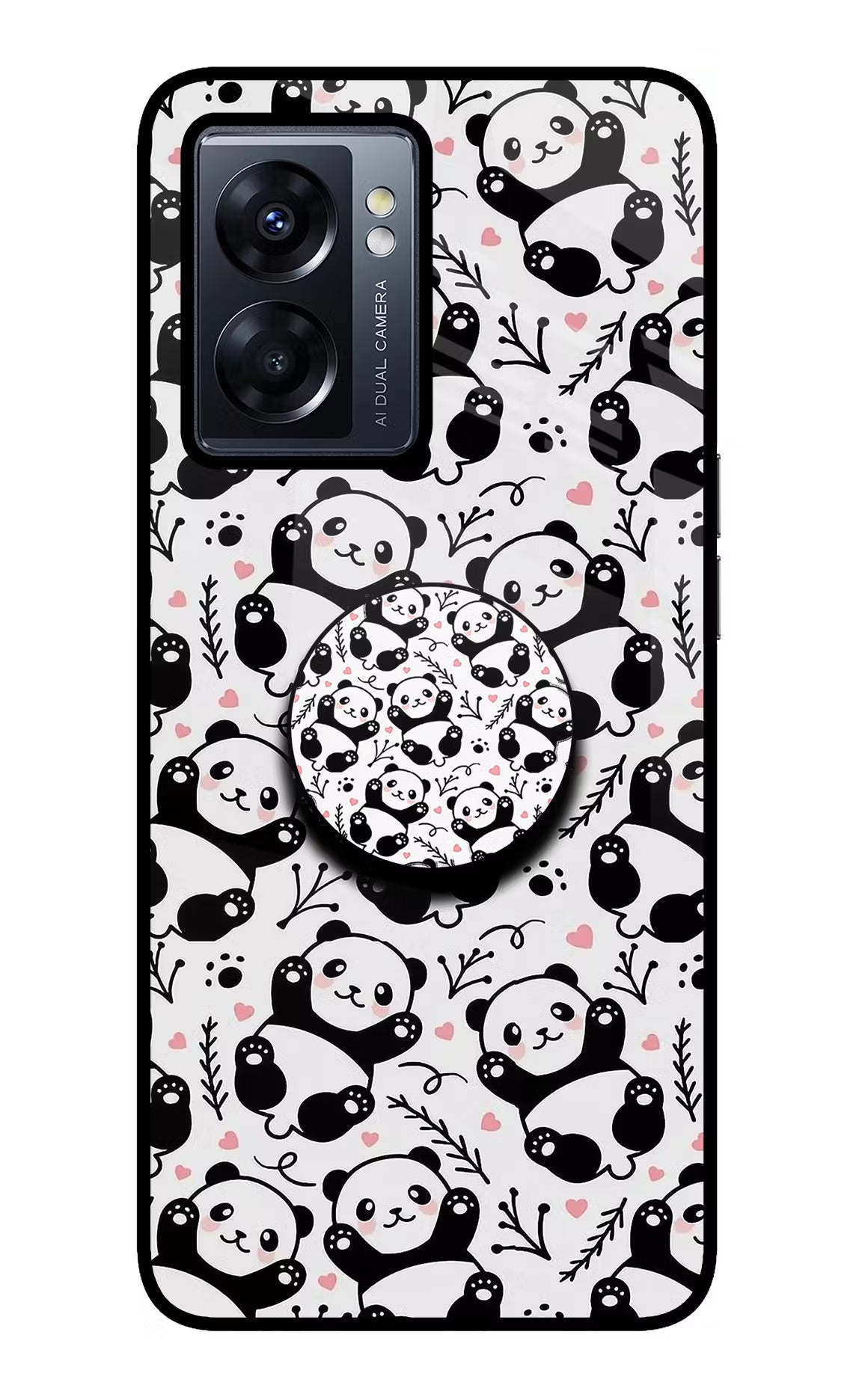 Cute Panda Oppo K10 5G Glass Case - Cute Panda Oppo K10 5G Glass Case Cute Panda Oppo K10 5G Glass Case