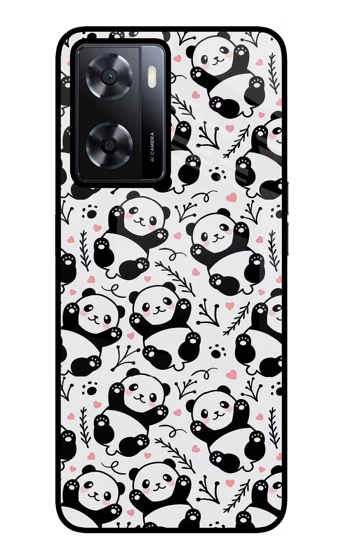 Cute Panda Oppo A57 2022 Glass Case - Cute Panda Oppo A57 2022 Glass Case Cute Panda Oppo A57 2022 Glass Case
