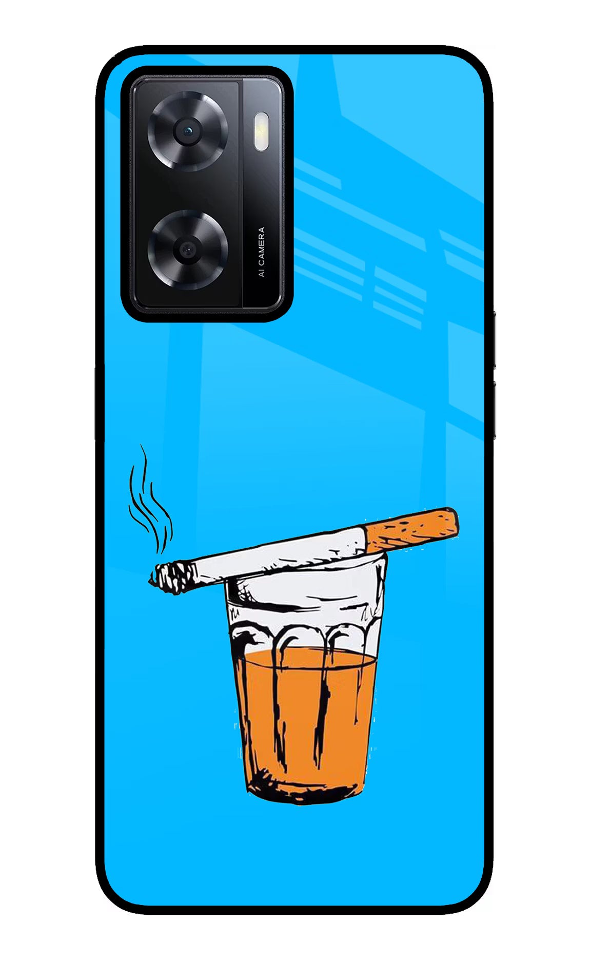 Chai Sutta Oppo A57 2022 Glass Case - Chai Sutta Oppo A57 2022 Glass Case Chai Sutta Oppo A57 2022 Glass Case