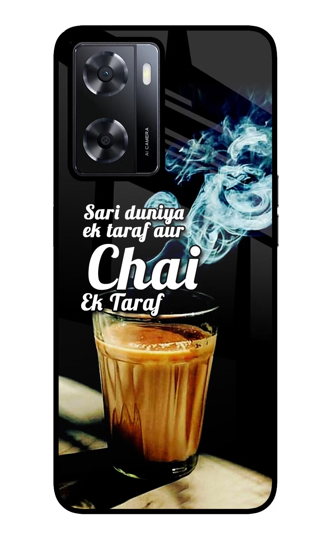 Chai Ek Taraf Quote Oppo A57 2022 Glass Case - Chai Ek Taraf Quote Oppo A57 2022 Glass Case Chai Ek Taraf Quote Oppo A57 2022 Glass Case