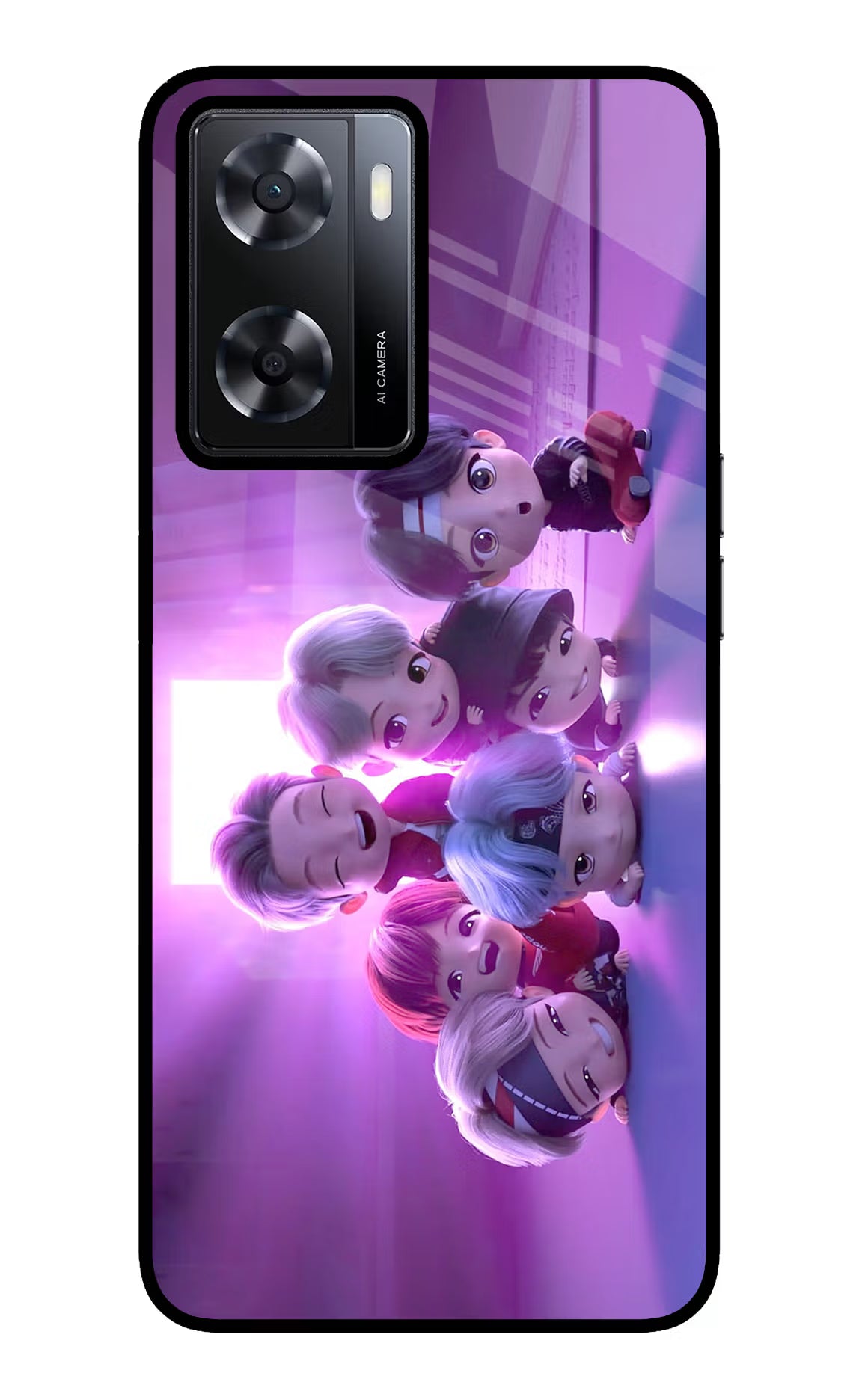 BTS Chibi Oppo A57 2022 Glass Case - BTS Chibi Oppo A57 2022 Glass Case BTS Chibi Oppo A57 2022 Glass Case