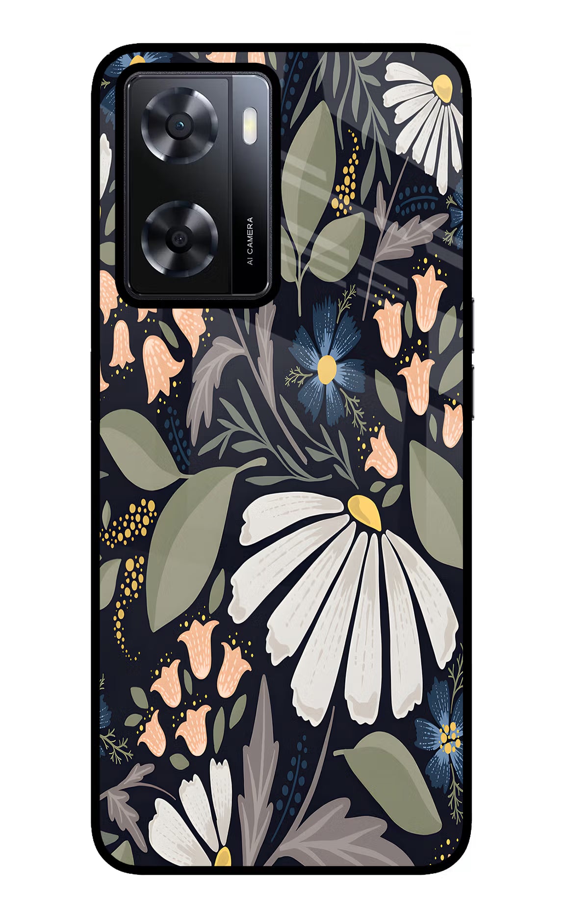 Flowers Art Oppo A57 2022 Glass Case - Flowers Art Oppo A57 2022 Glass Case Flowers Art Oppo A57 2022 Glass Case