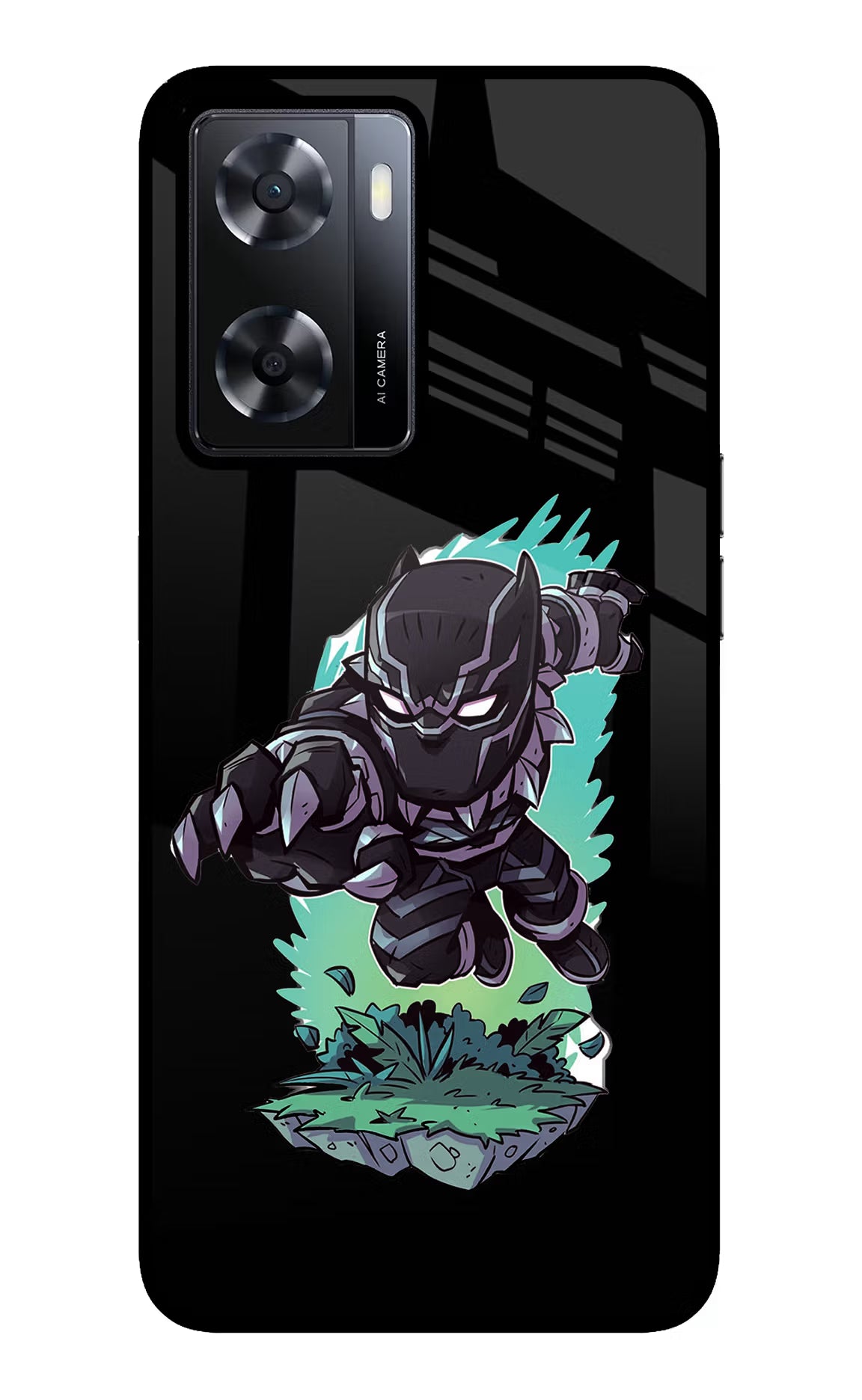 Black Panther Oppo A57 2022 Glass Case - Black Panther Oppo A57 2022 Glass Case Black Panther Oppo A57 2022 Glass Case