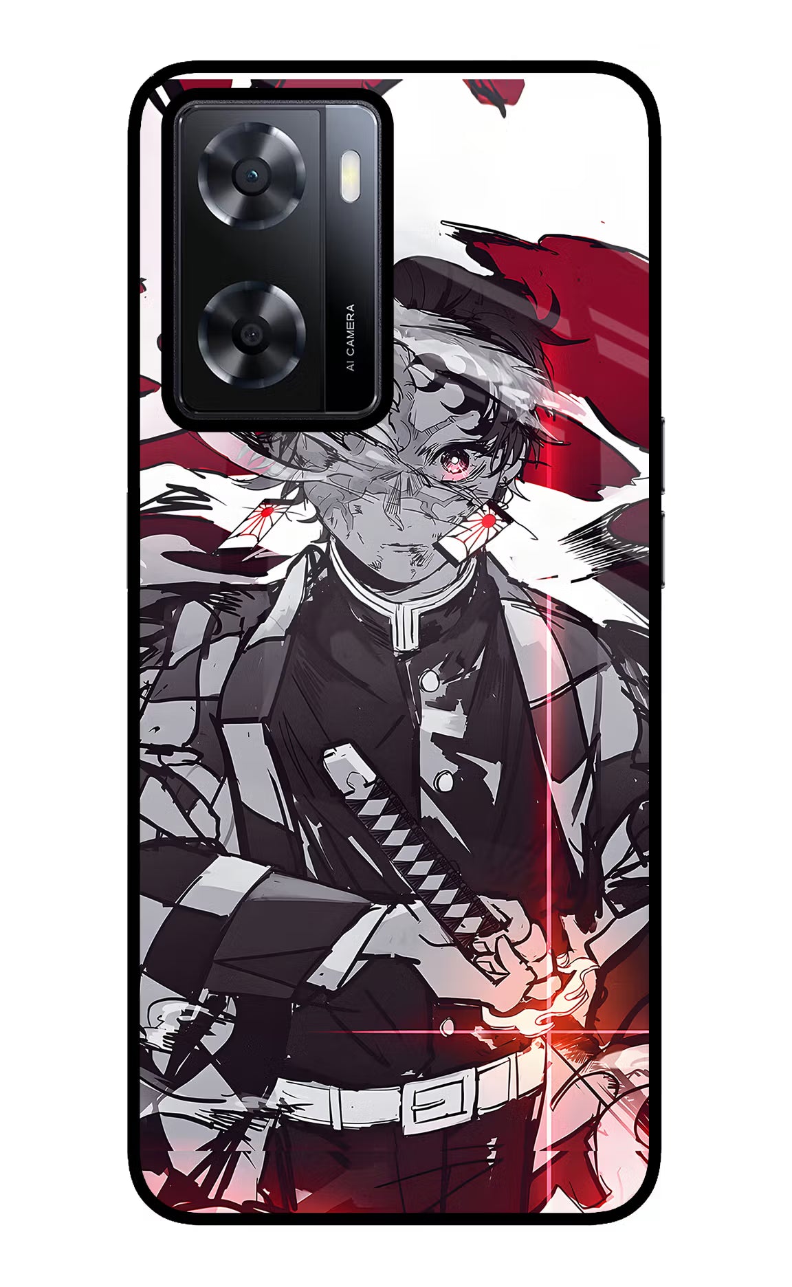 Demon Slayer Oppo A57 2022 Glass Case - Demon Slayer Oppo A57 2022 Glass Case Demon Slayer Oppo A57 2022 Glass Case