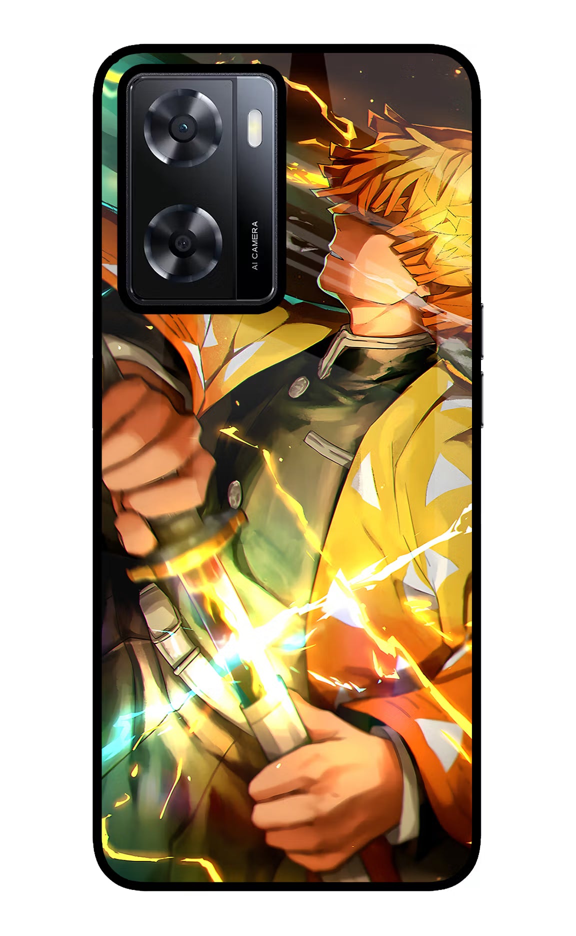 Demon Slayer Oppo A57 2022 Glass Case - Demon Slayer Oppo A57 2022 Glass Case Demon Slayer Oppo A57 2022 Glass Case