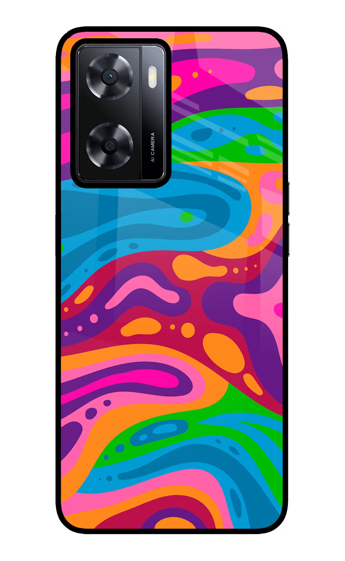 Trippy Pattern Oppo A57 2022 Glass Case - Trippy Pattern Oppo A57 2022 Glass Case Trippy Pattern Oppo A57 2022 Glass Case