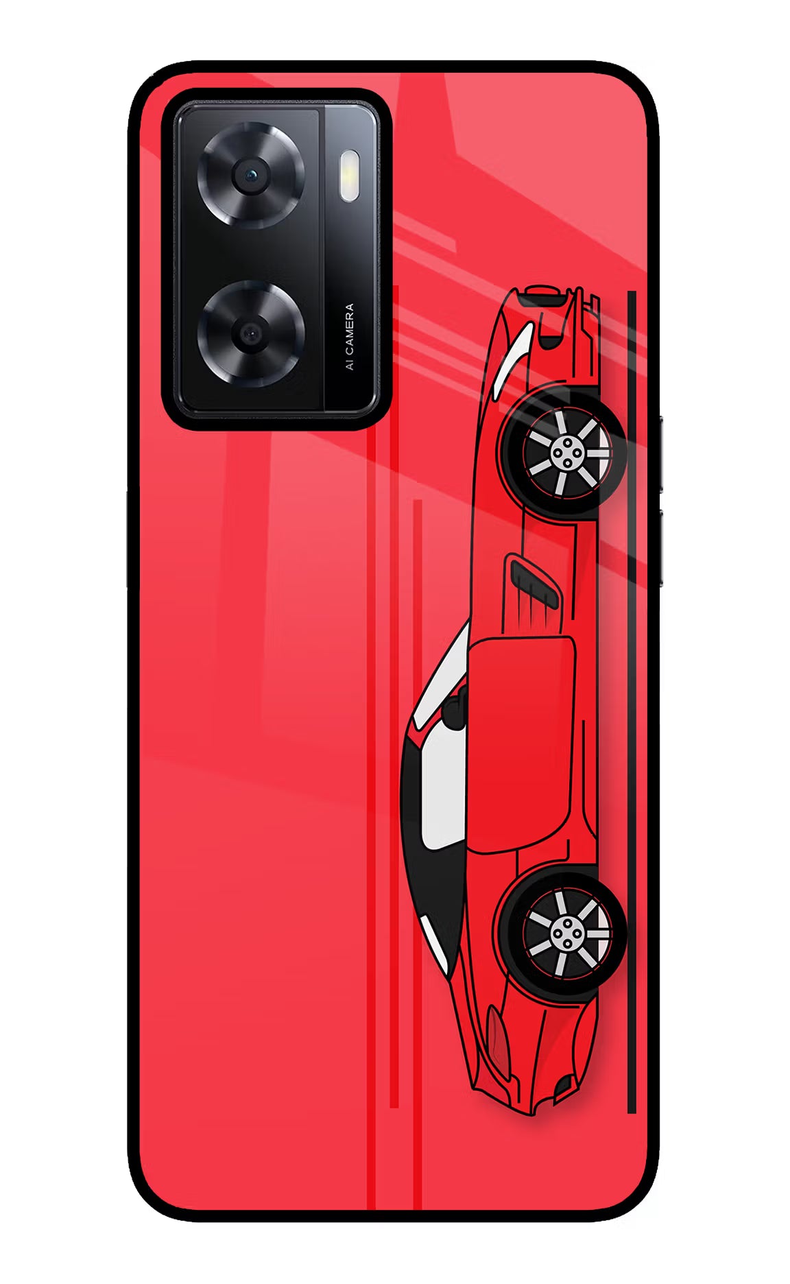 Red Velocity Oppo A57 2022 Glass Case - Red Velocity Oppo A57 2022 Glass Case Red Velocity Oppo A57 2022 Glass Case