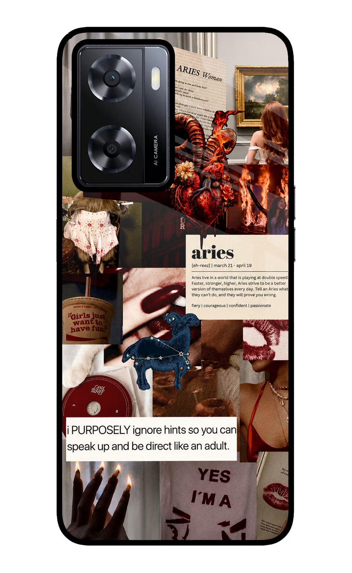 Zodiac Aries Oppo A57 2022 Glass Case - Zodiac Aries Oppo A57 2022 Glass Case Zodiac Aries Oppo A57 2022 Glass Case