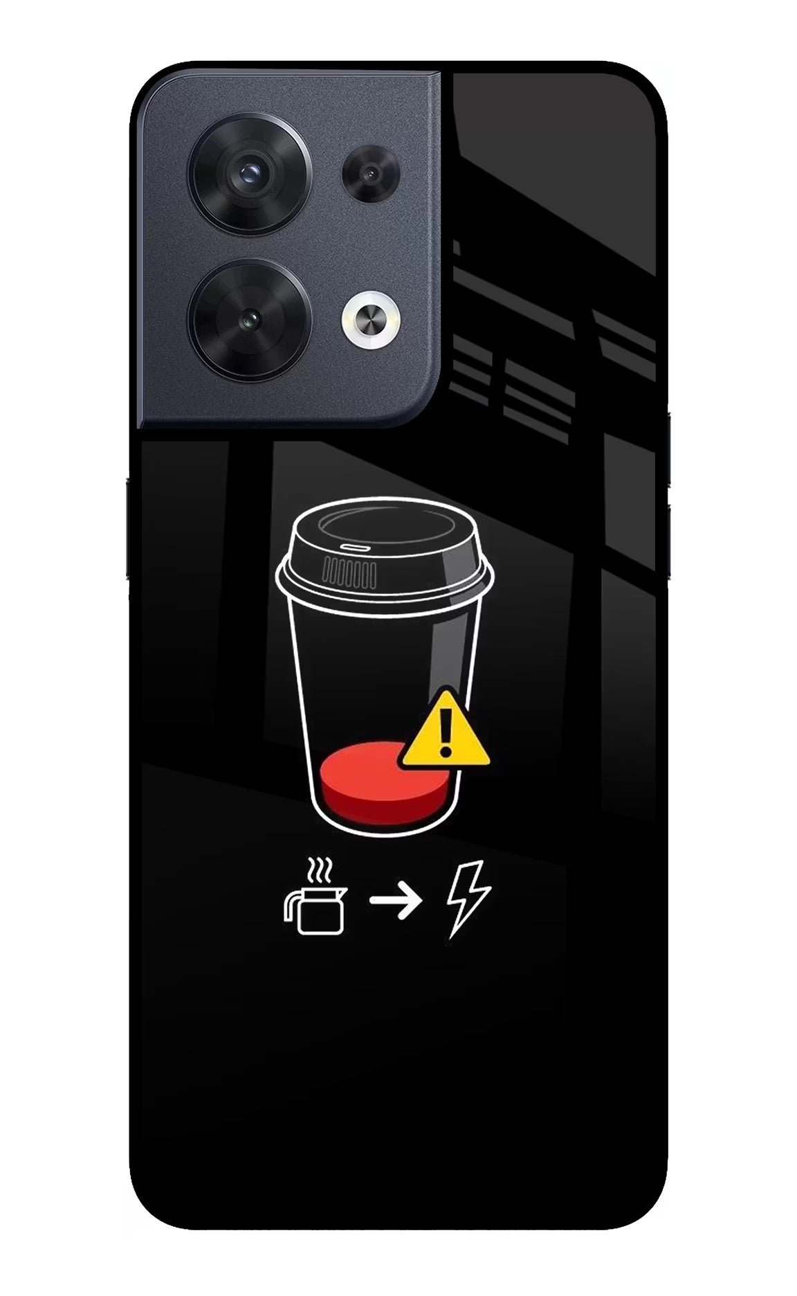 Coffee Oppo Reno8 Glass Case - Coffee Oppo Reno8 Glass Case Coffee Oppo Reno8 Glass Case