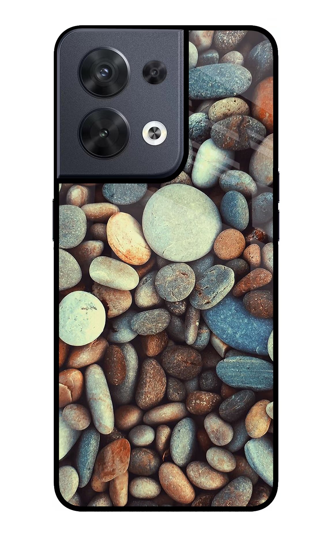 Pebble Oppo Reno8 Glass Case - Pebble Oppo Reno8 Glass Case Pebble Oppo Reno8 Glass Case