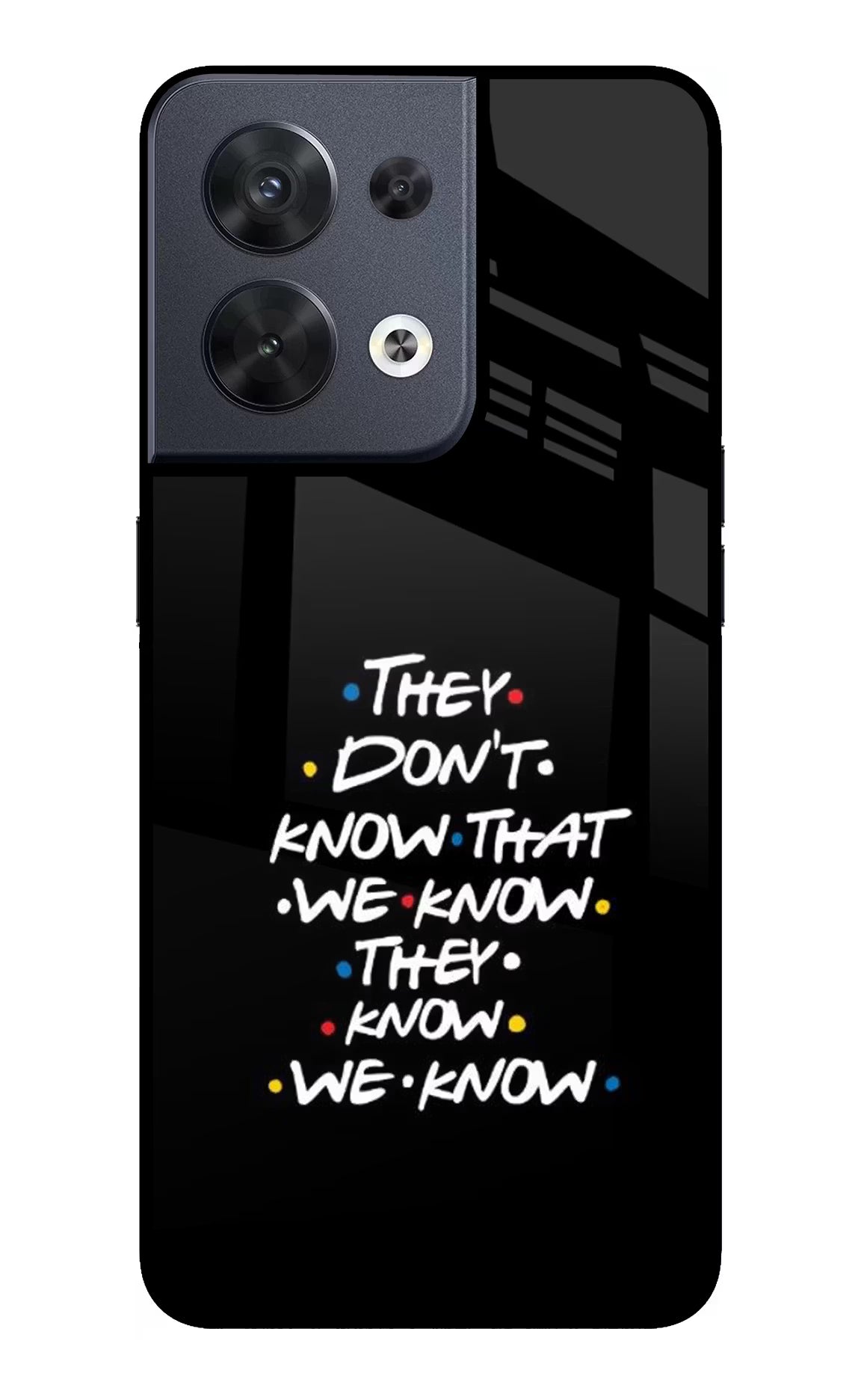 FRIENDS Dialogue Oppo Reno8 Glass Case - FRIENDS Dialogue Oppo Reno8 Glass Case FRIENDS Dialogue Oppo Reno8 Glass Case