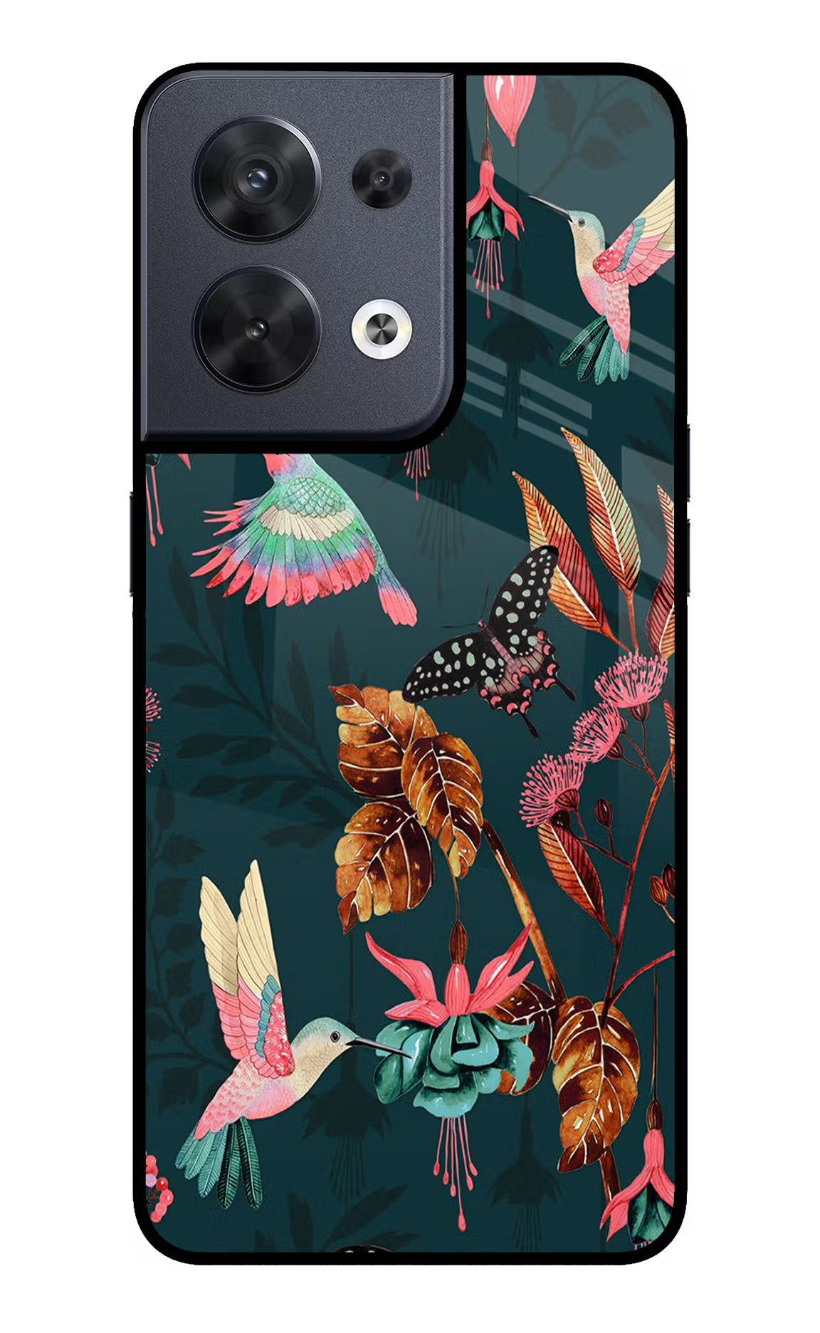 Birds Oppo Reno8 Glass Case - Birds Oppo Reno8 Glass Case Birds Oppo Reno8 Glass Case