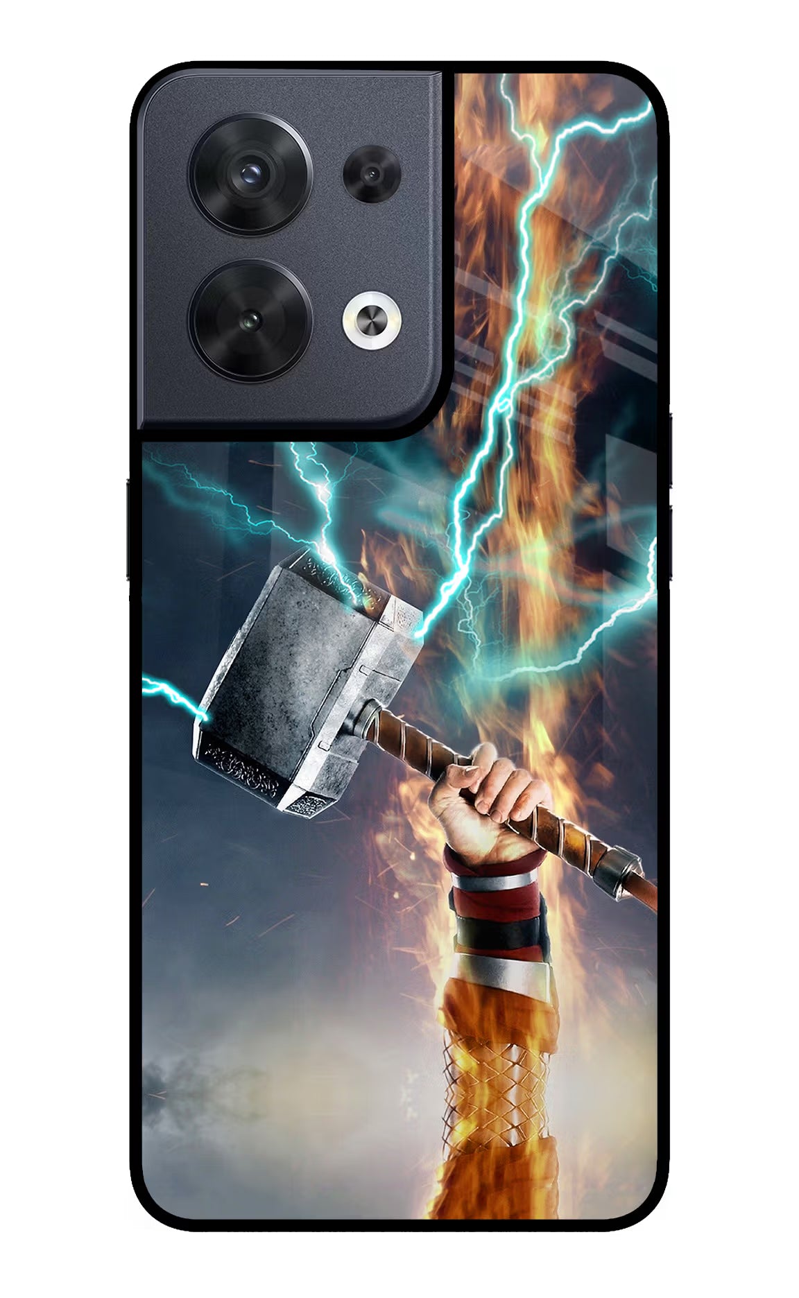 Thor Hammer Mjolnir Oppo Reno8 Glass Case - Thor Hammer Mjolnir Oppo Reno8 Glass Case Thor Hammer Mjolnir Oppo Reno8 Glass Case