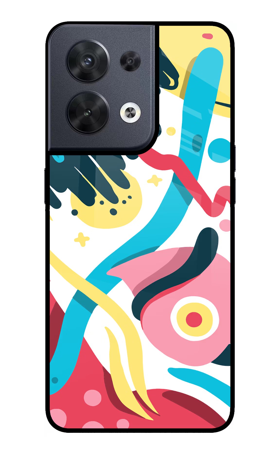 Trippy Oppo Reno8 Glass Case - Trippy Oppo Reno8 Glass Case Trippy Oppo Reno8 Glass Case